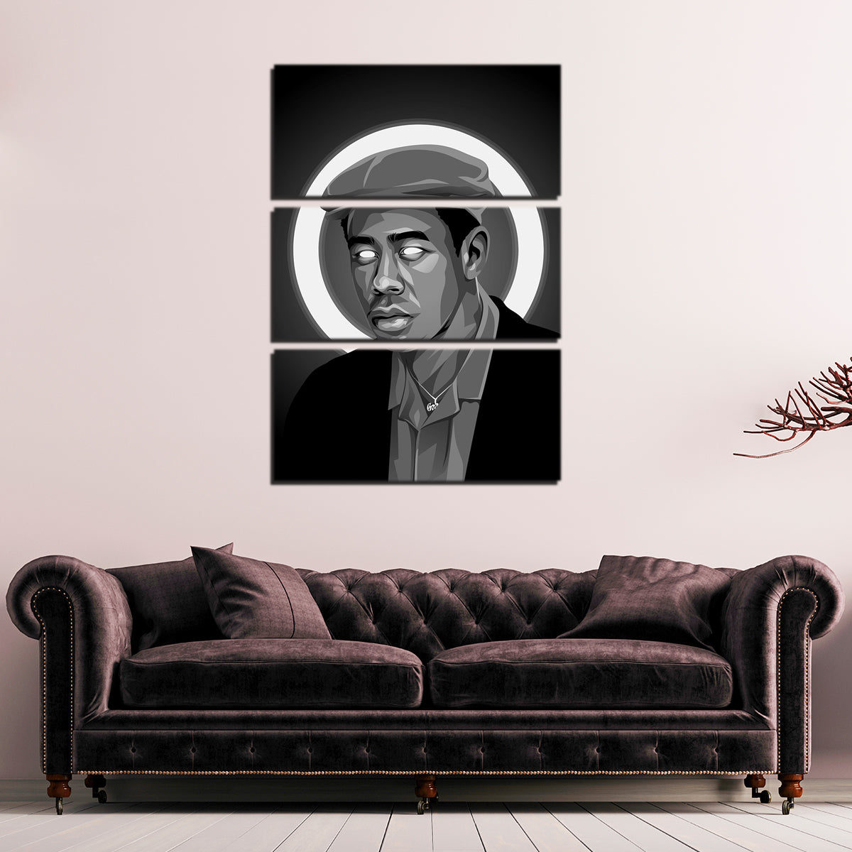 Grayscale Tyler The Creator Wall Art