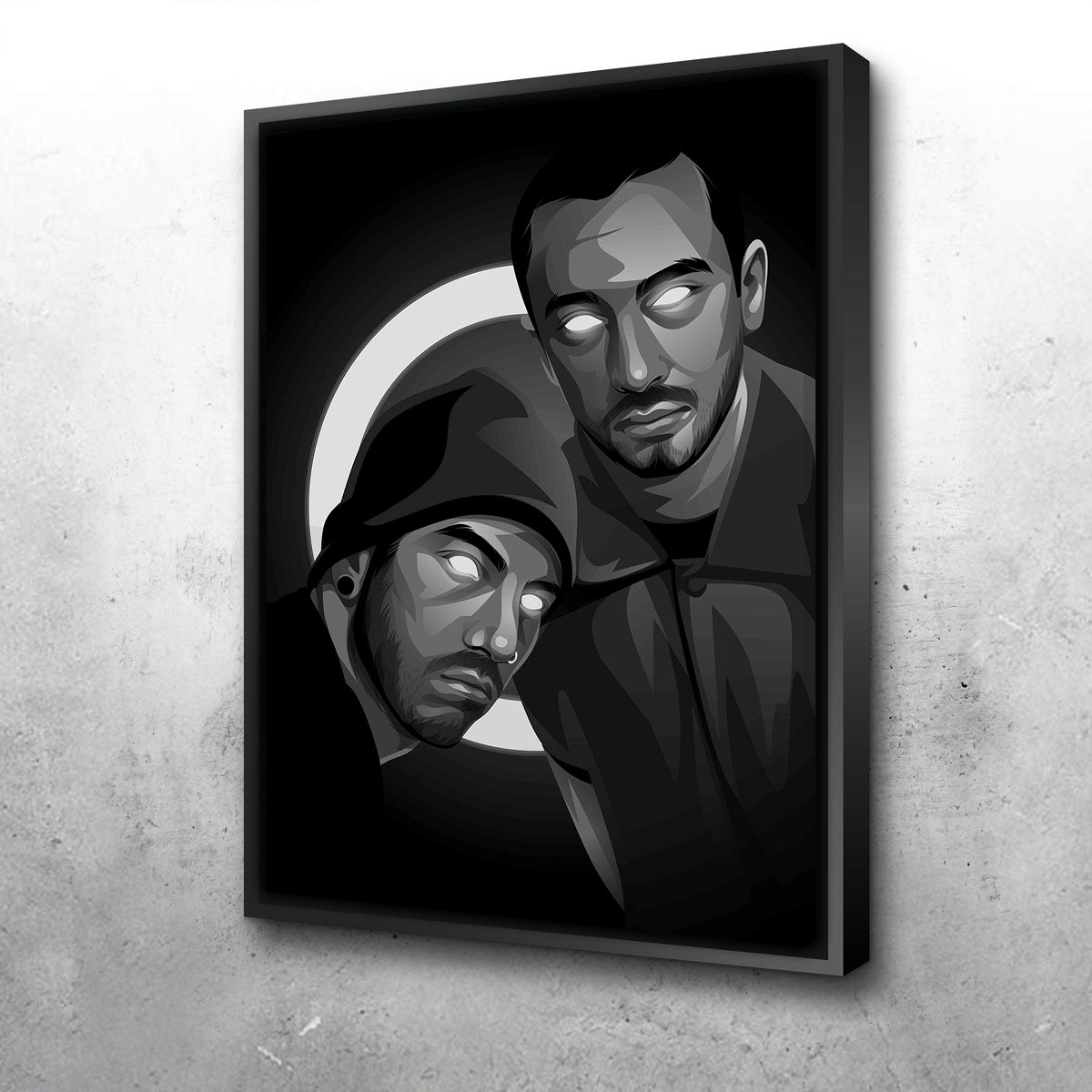 Grayscale Twenty One Pilots Wall Art