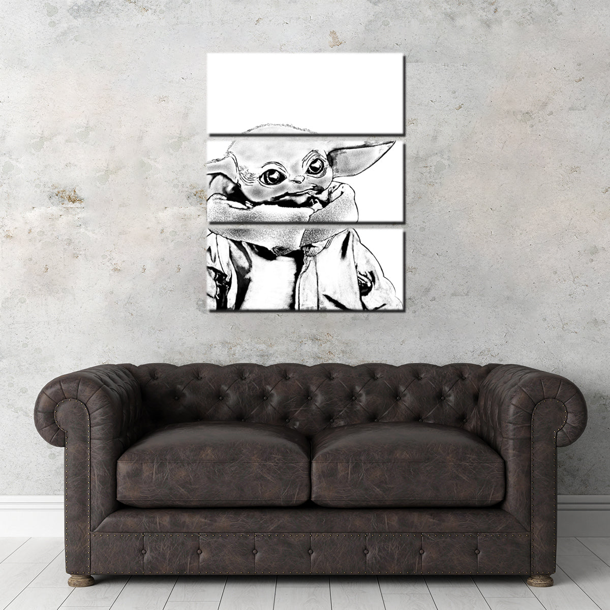 Grogu Sketch Wall Art