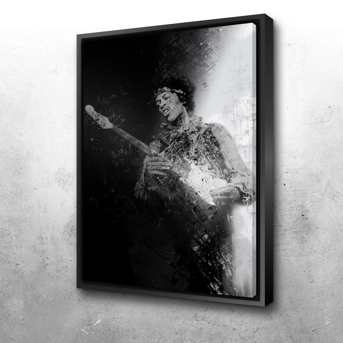 Hendrix Guitar God Wall Art