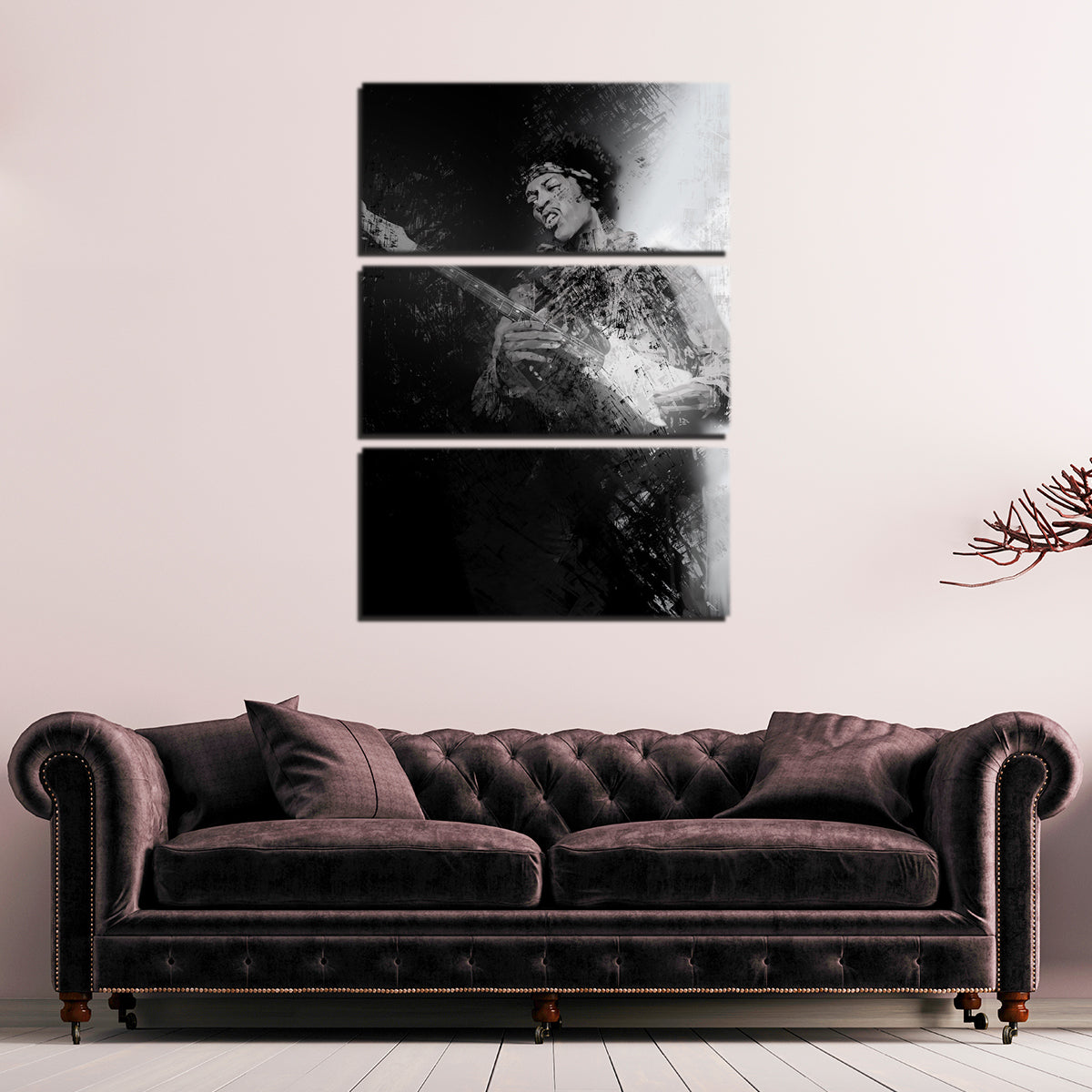 Hendrix Guitar God Wall Art