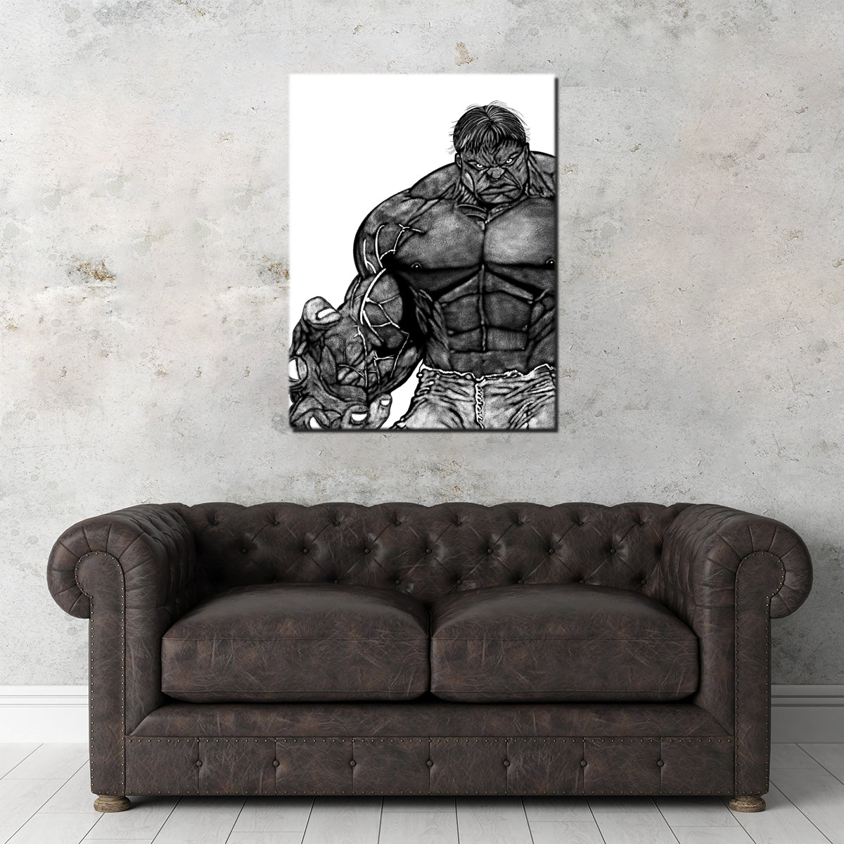 Hulk Sketch Wall Art