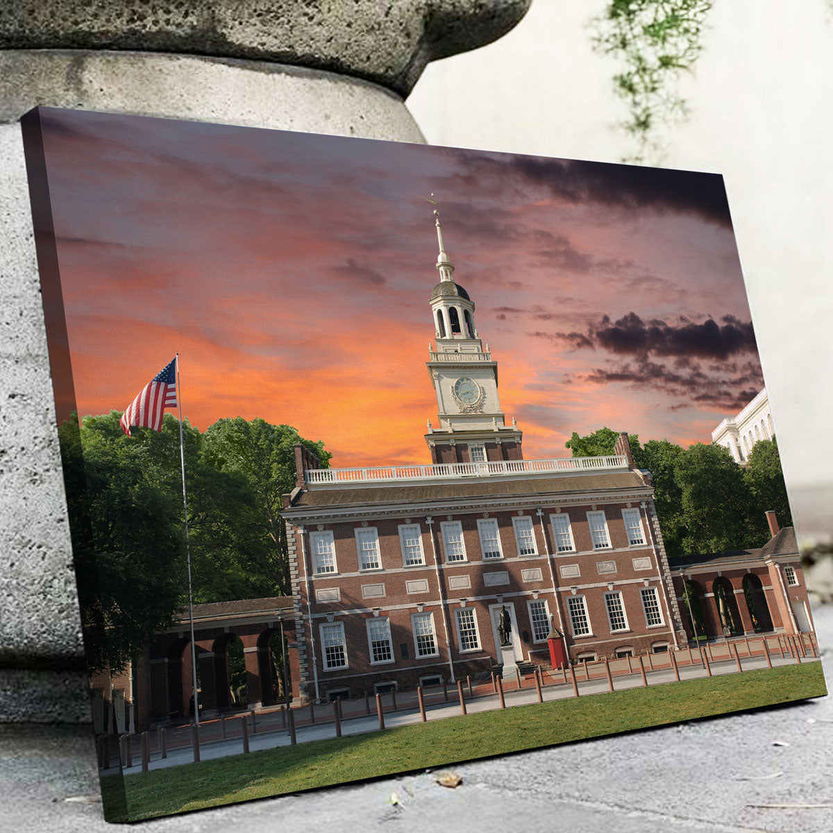 Independence Hall Sunset Wall Art