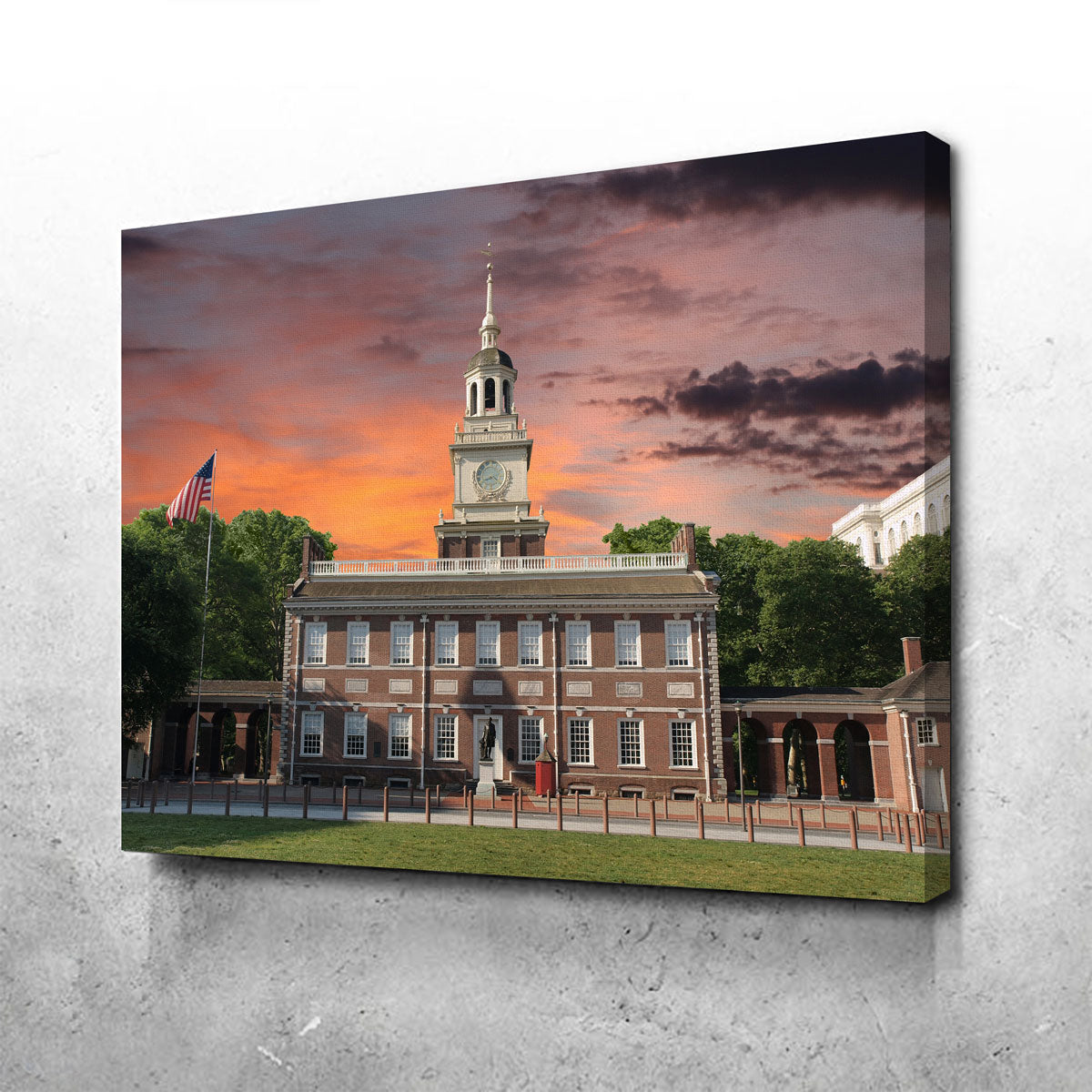 Independence Hall Sunset Wall Art