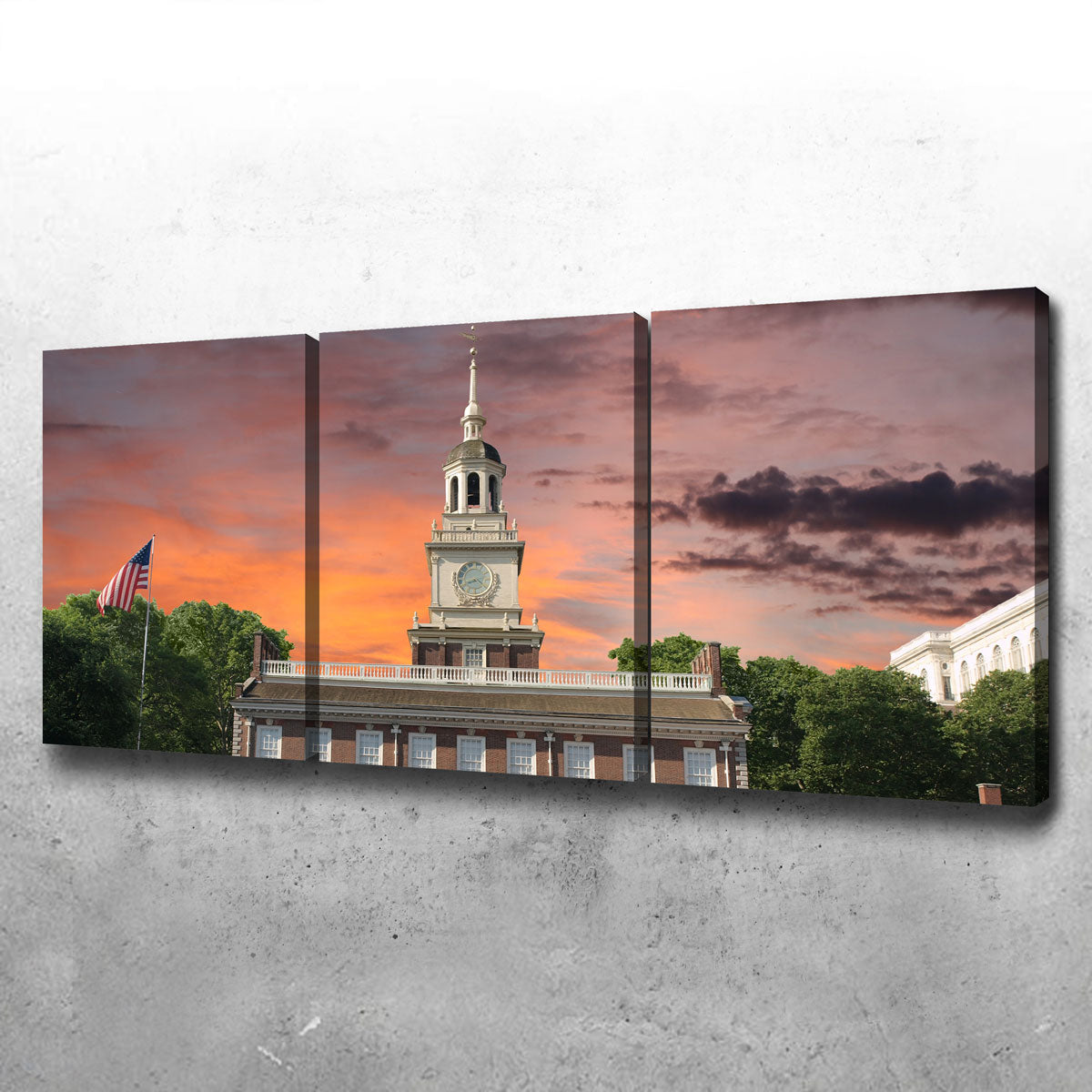 Independence Hall Sunset Wall Art