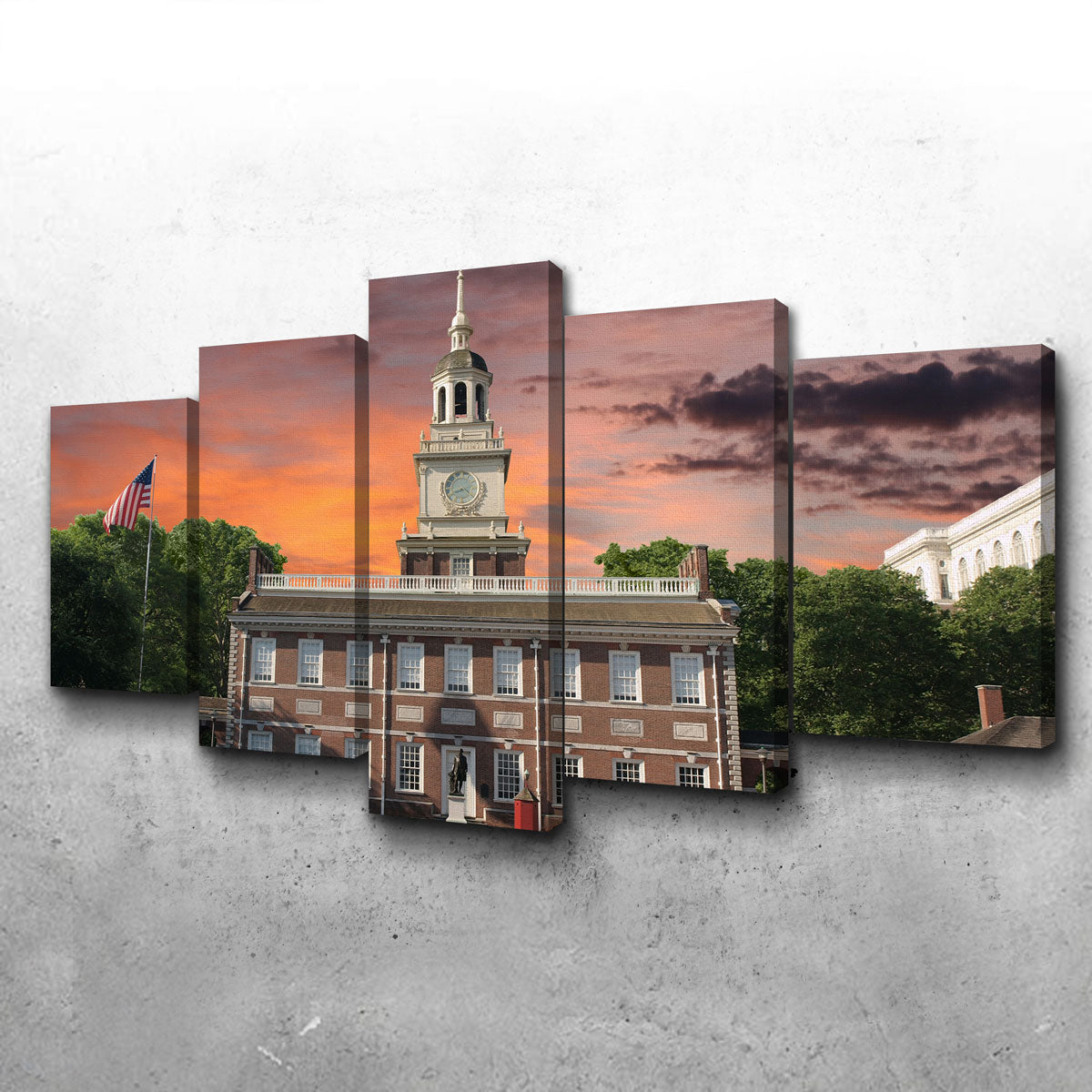Independence Hall Sunset Wall Art