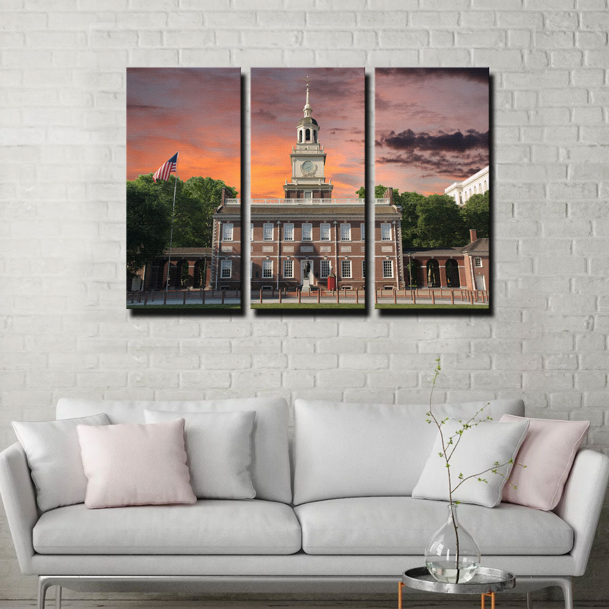 Independence Hall Sunset Wall Art