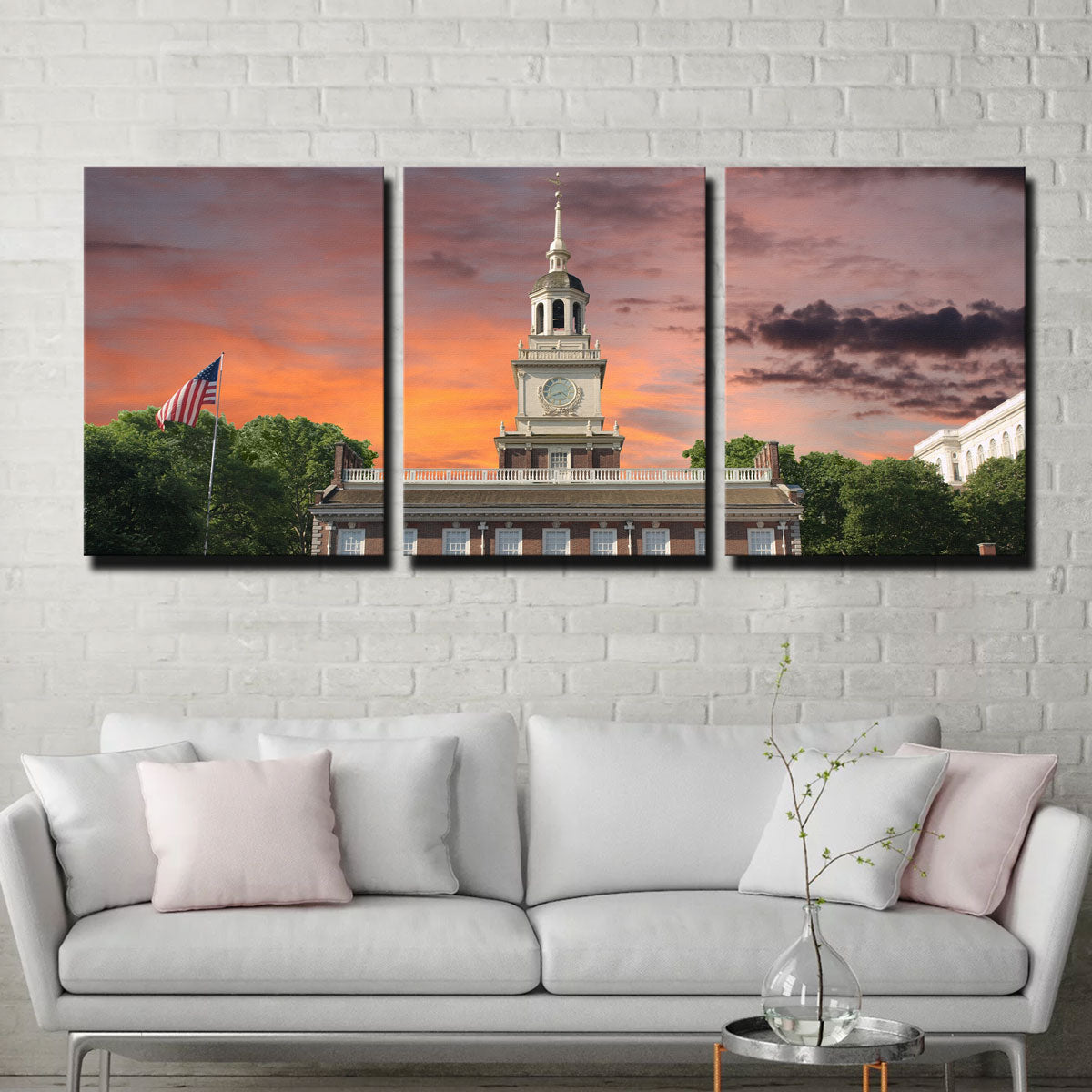 Independence Hall Sunset Wall Art