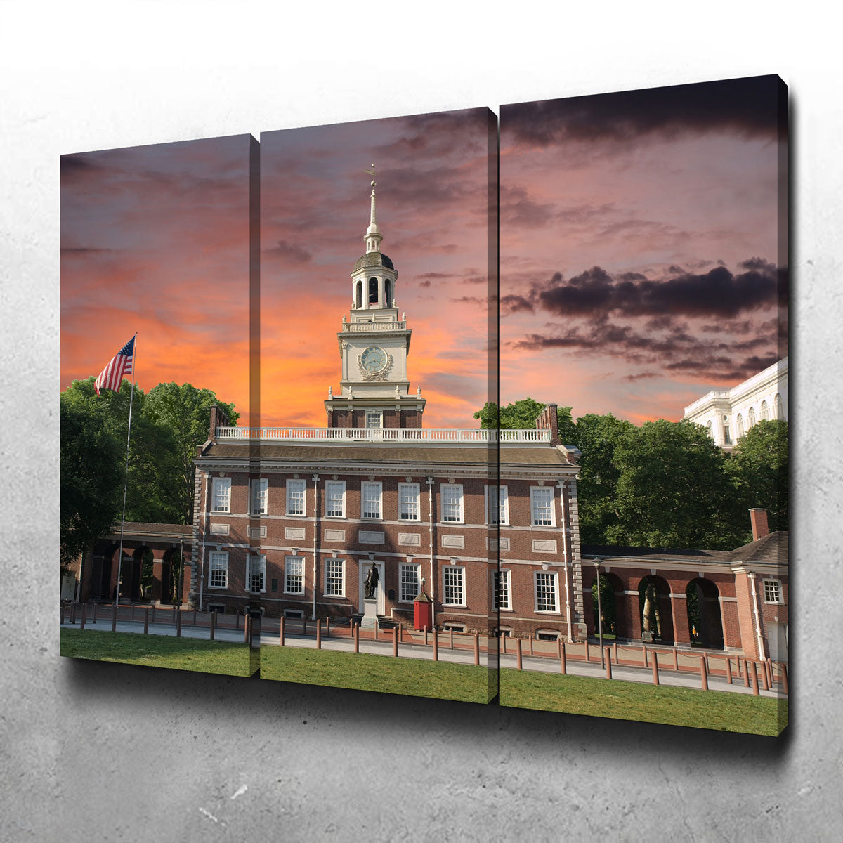 Independence Hall Sunset Wall Art