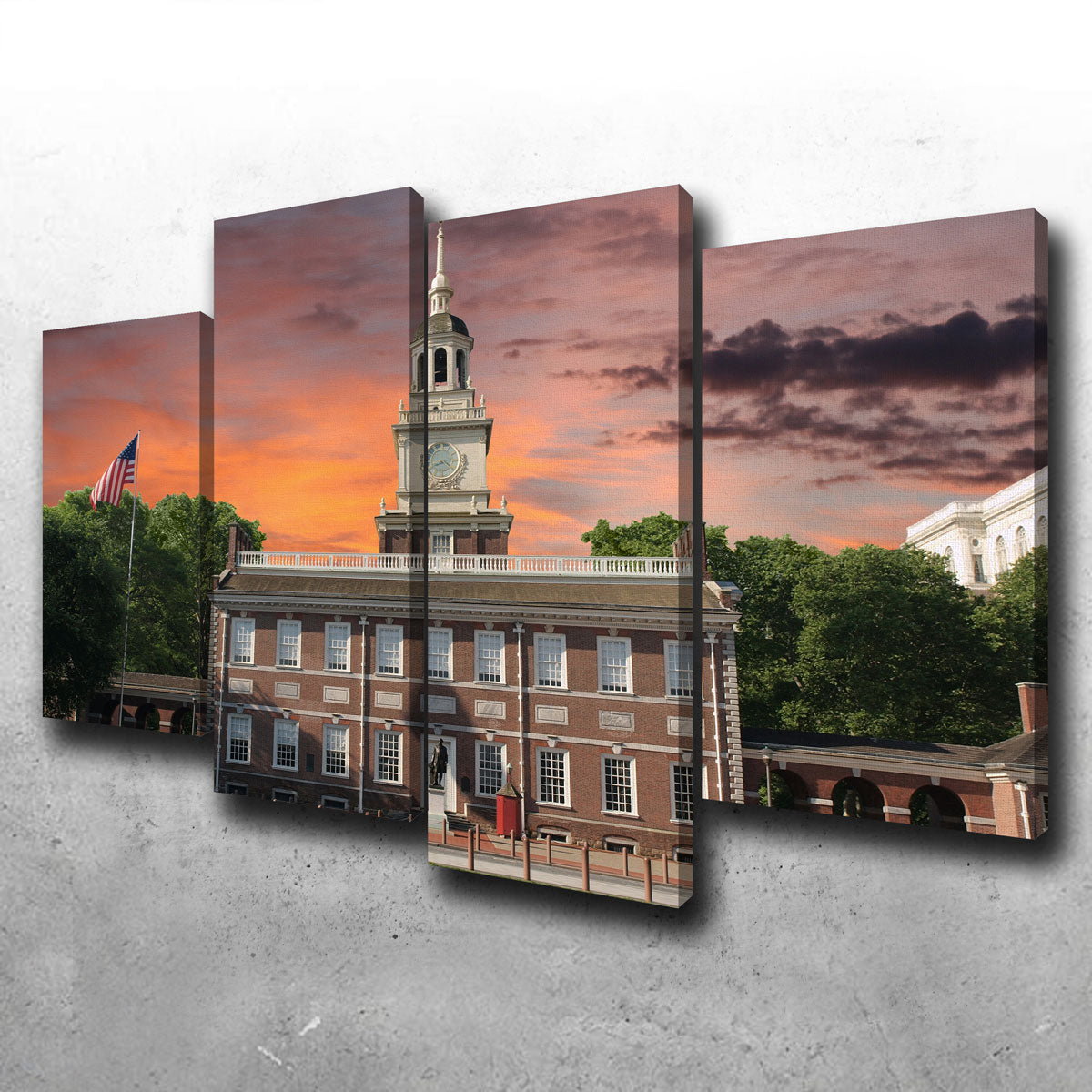 Independence Hall Sunset Wall Art