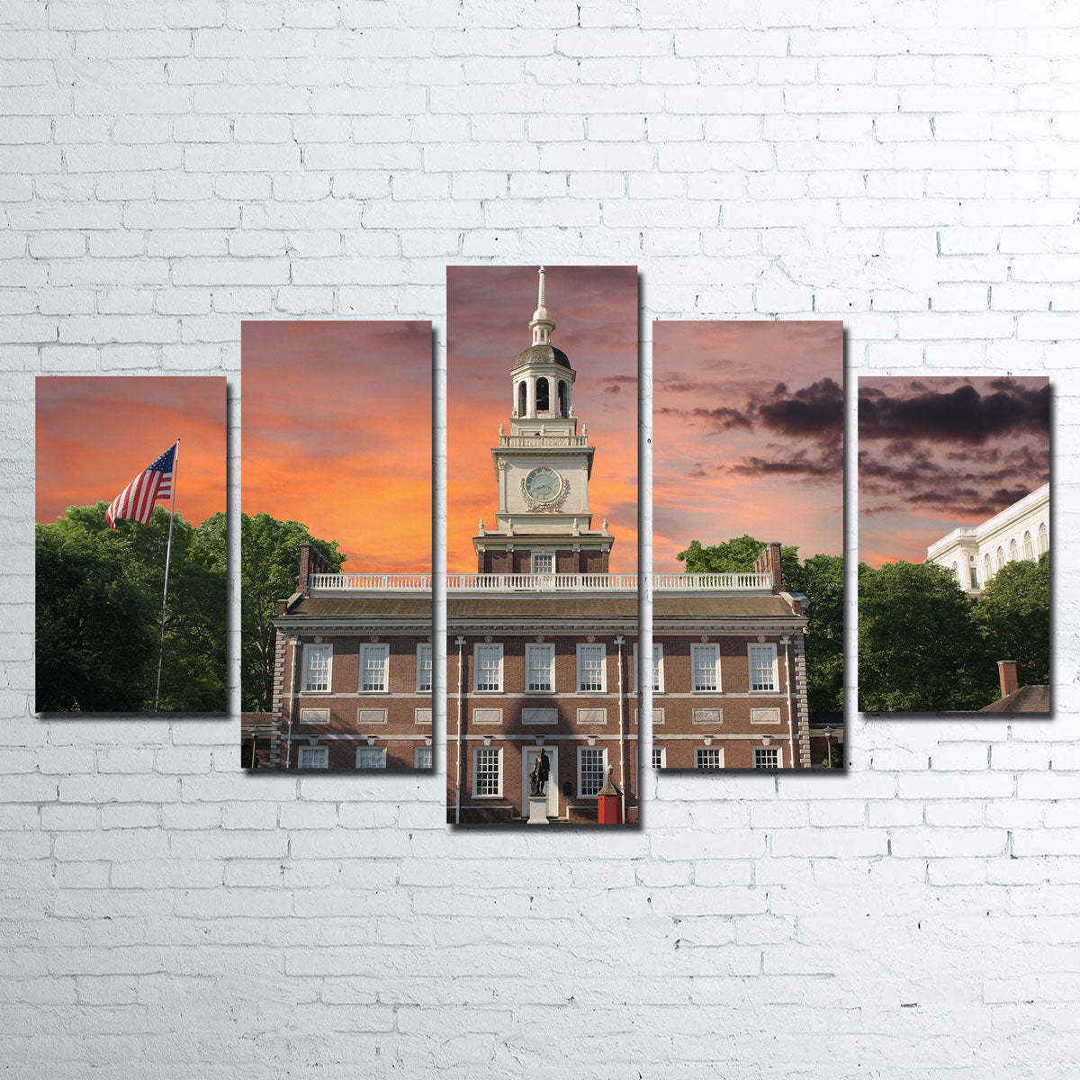 Independence Hall Sunset Wall Art