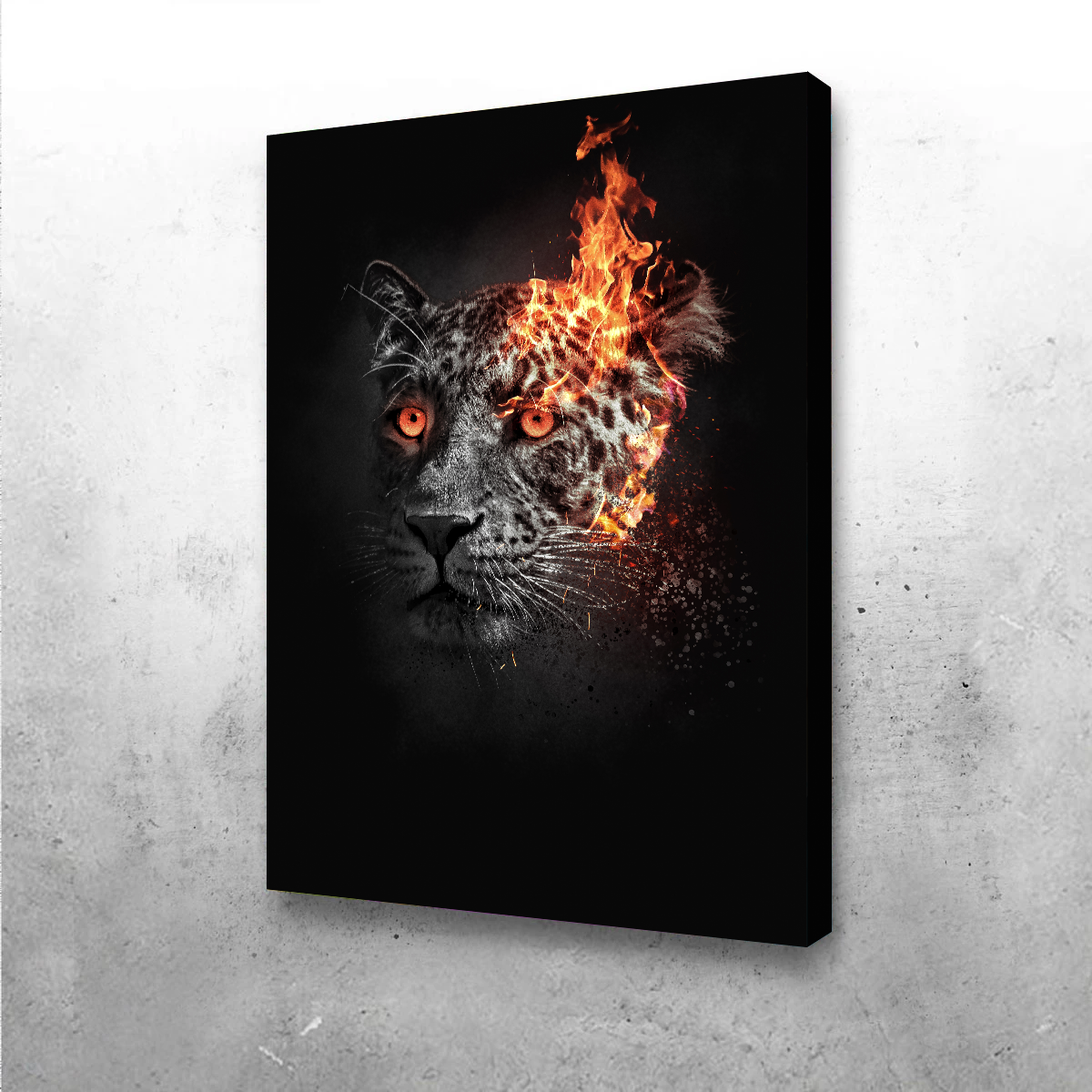 Jaguar on Fire Wall Art