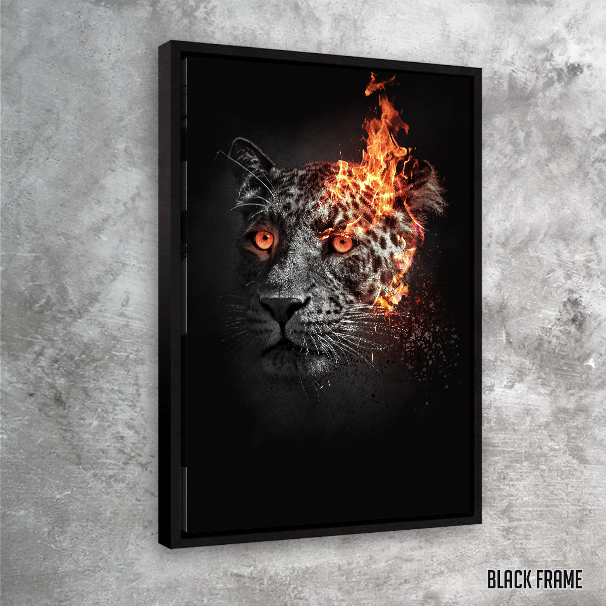Jaguar on Fire Wall Art
