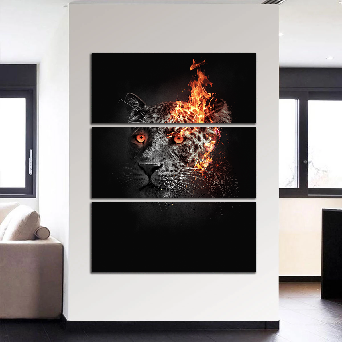 Jaguar on Fire Wall Art
