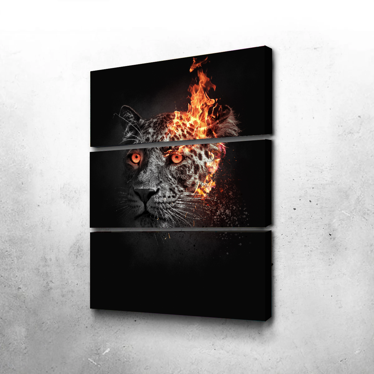 Jaguar on Fire Wall Art