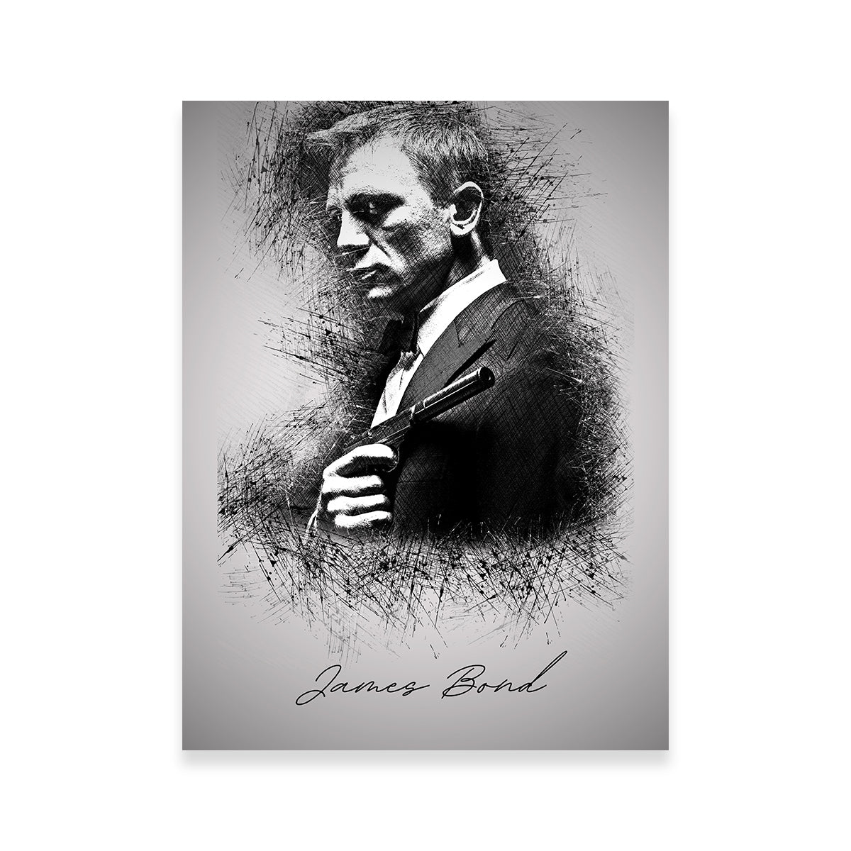 James Bond Silencer Wall Art