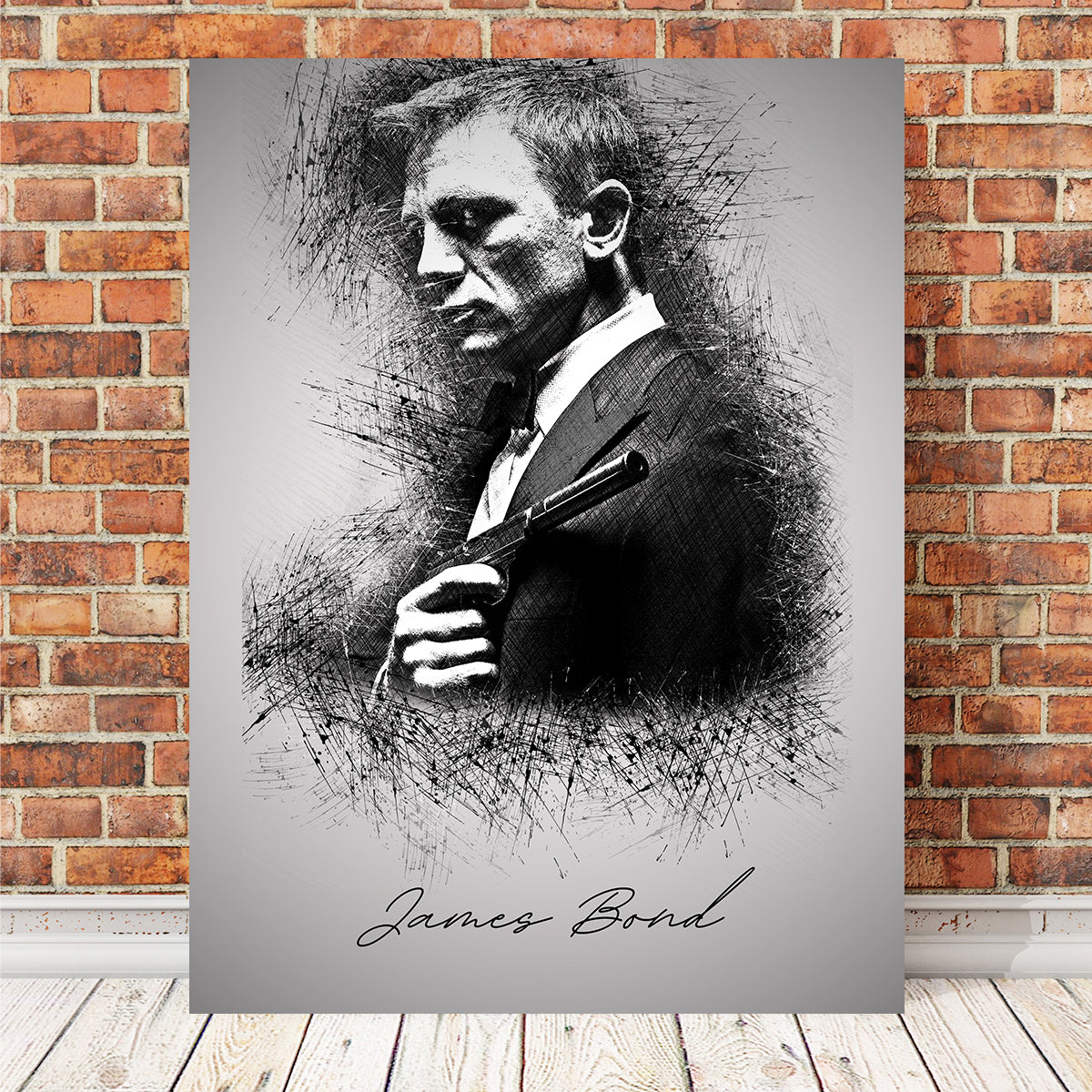 James Bond Silencer Wall Art