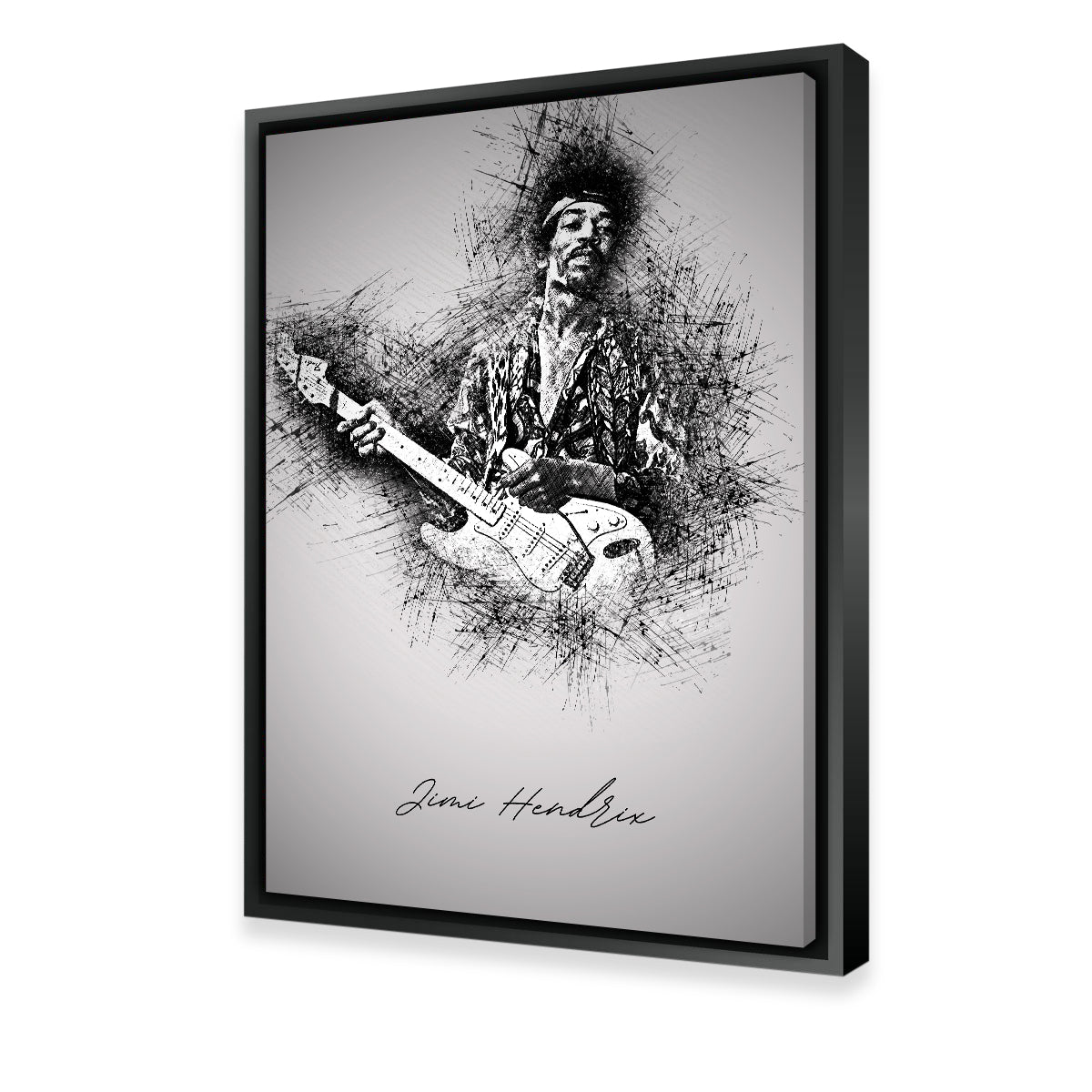 Jimi Hendrix Guitar Wall Art