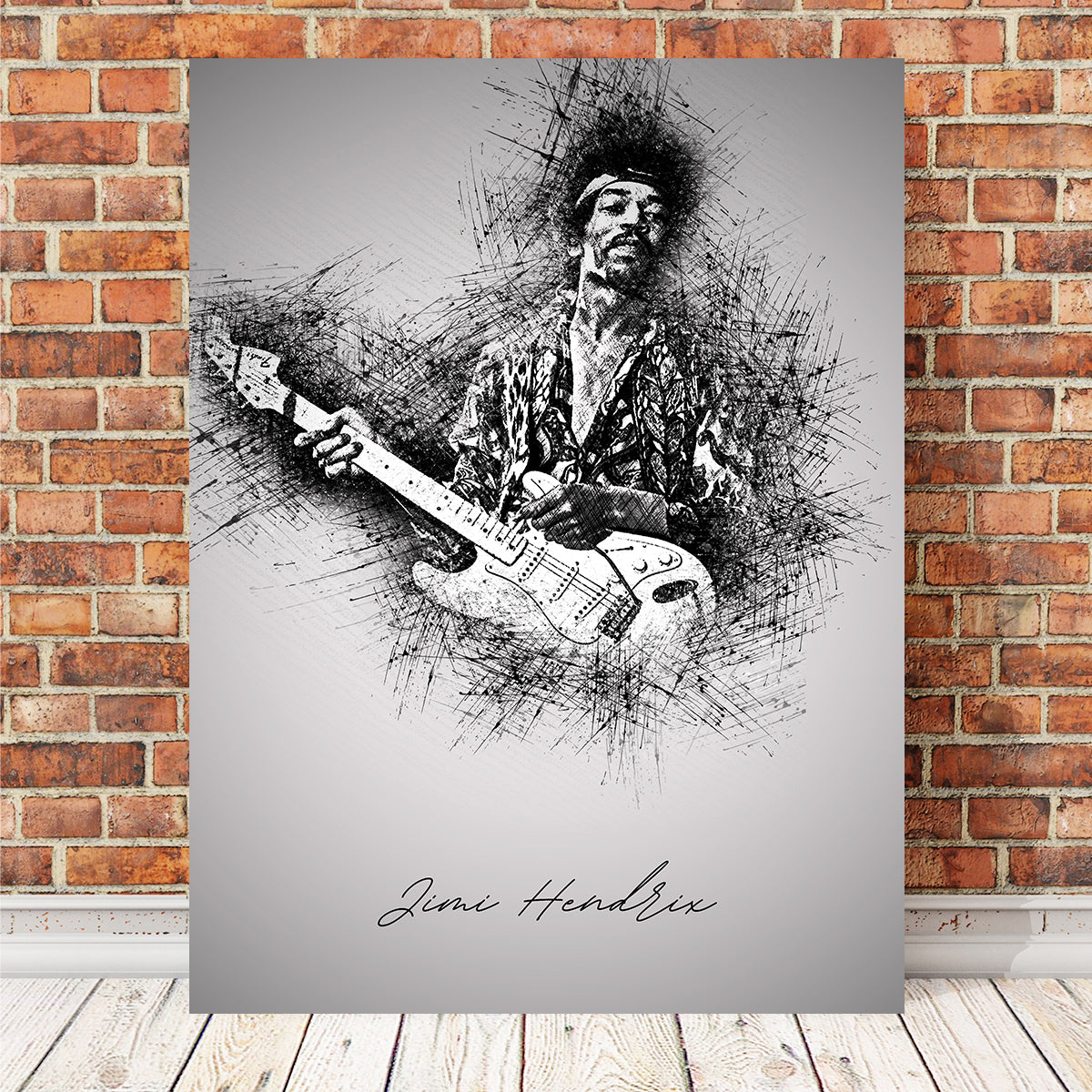 Jimi Hendrix Guitar Wall Art