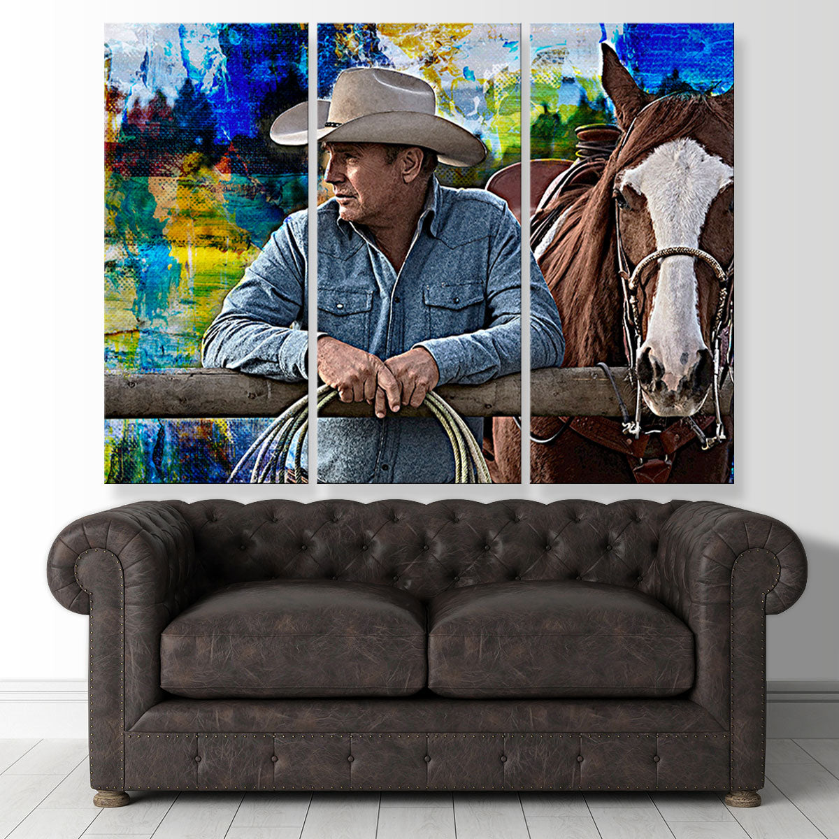 John Dutton & Horse Wall Art