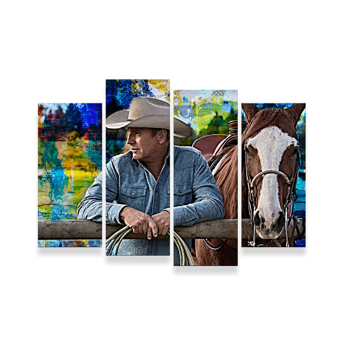 John Dutton & Horse Wall Art