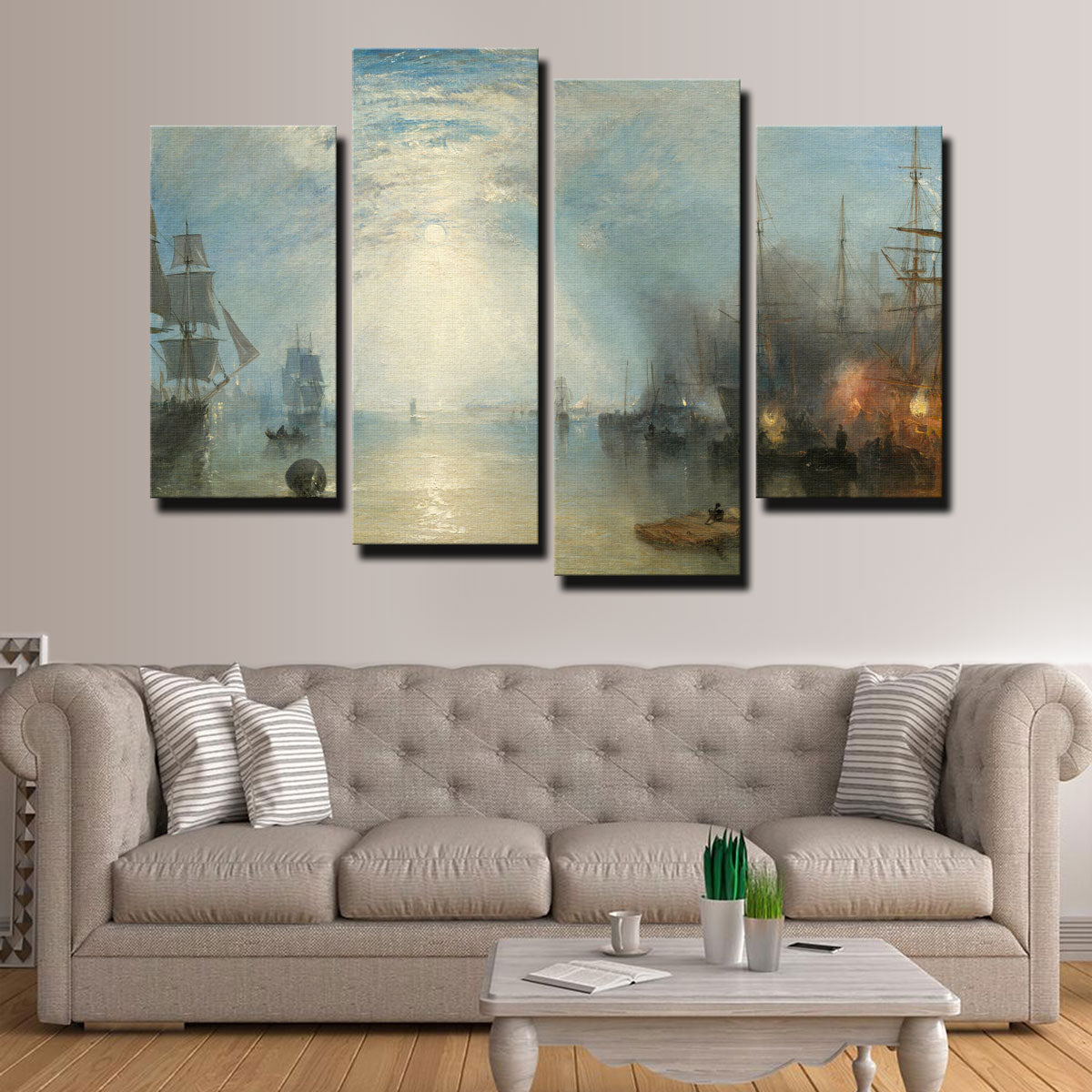 Keelmen Heaving in Coals by Moonlight Wall Art