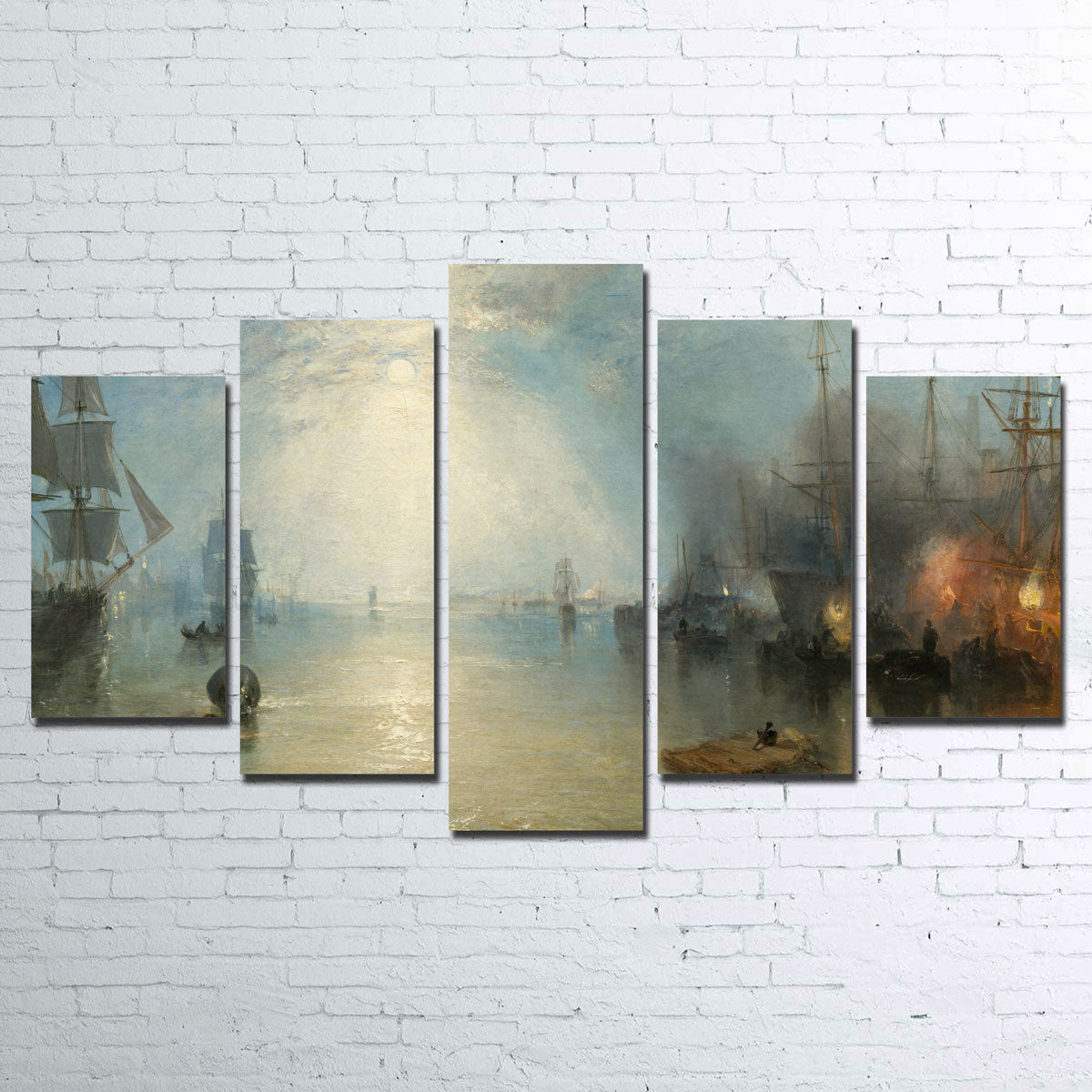 Keelmen Heaving in Coals by Moonlight Wall Art