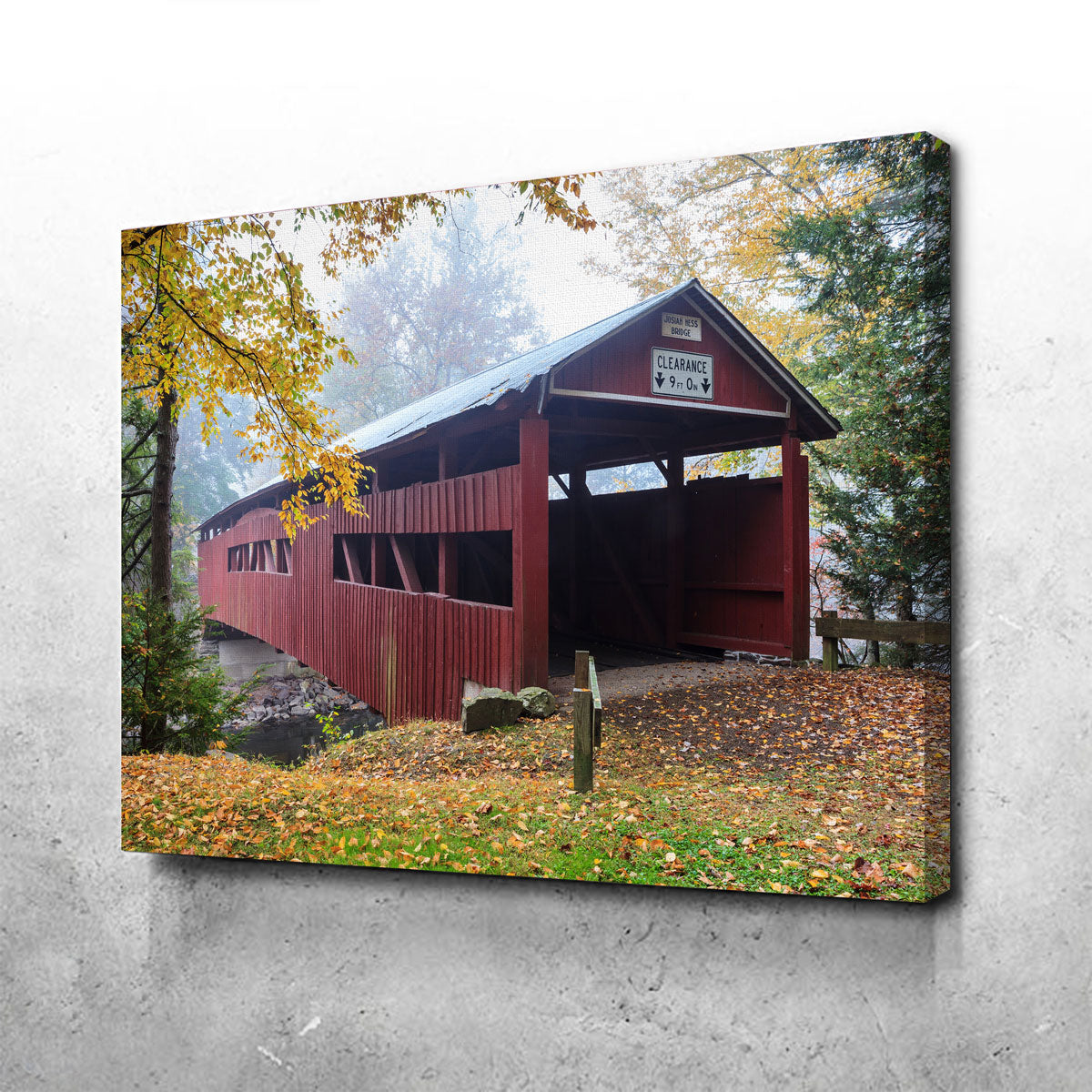Josiah Hess Covered Bridge Wall Art