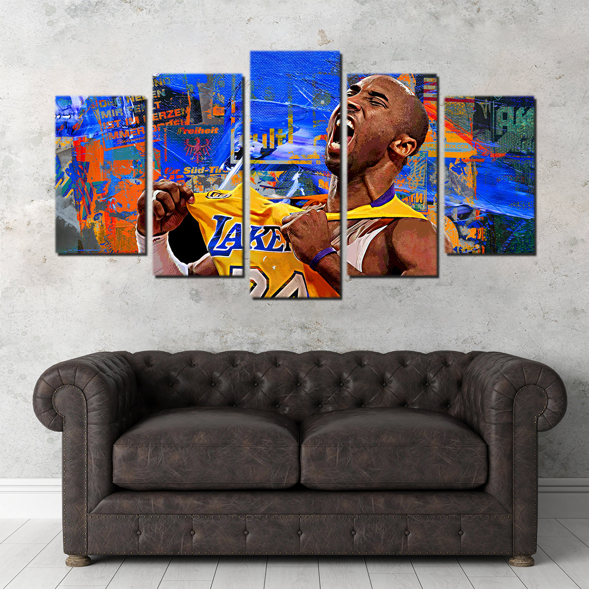 The Black Mamba Vintage Blue Wall Art