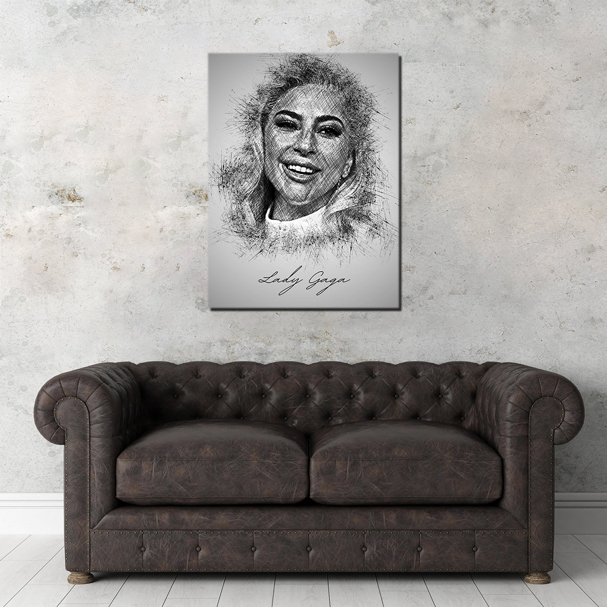 Lady Gaga Sketch Wall Art
