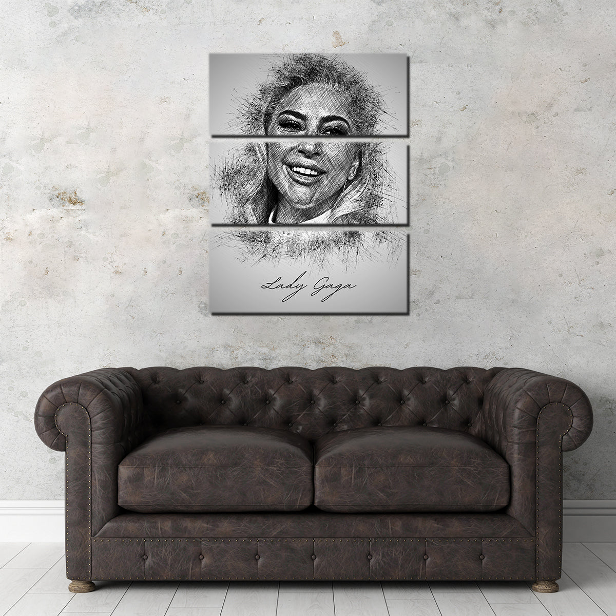 Lady Gaga Sketch Wall Art