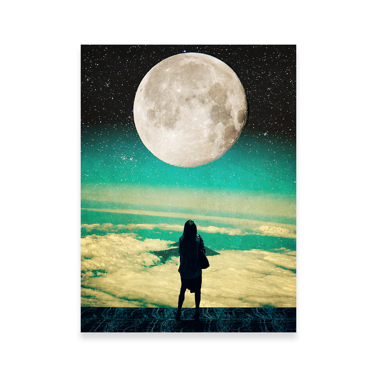 Lady Moon No Idea Wall Art