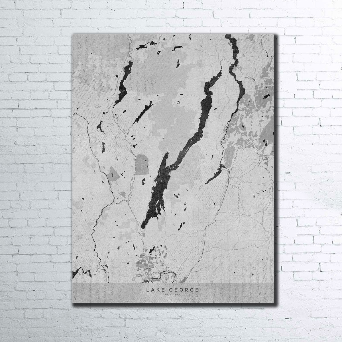 Lake George Map 2 Wall Art