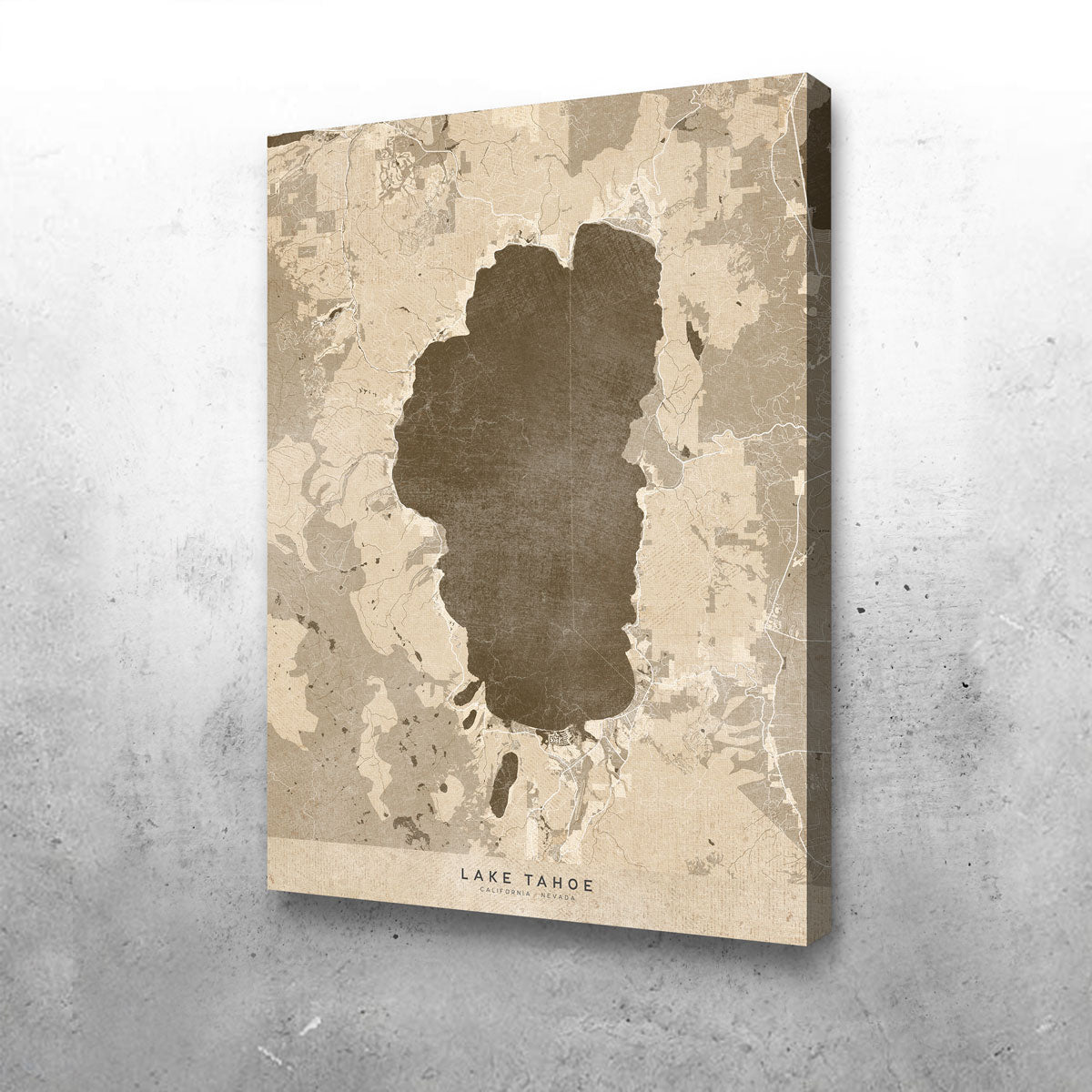 Lake Tahoe Map Wall Art