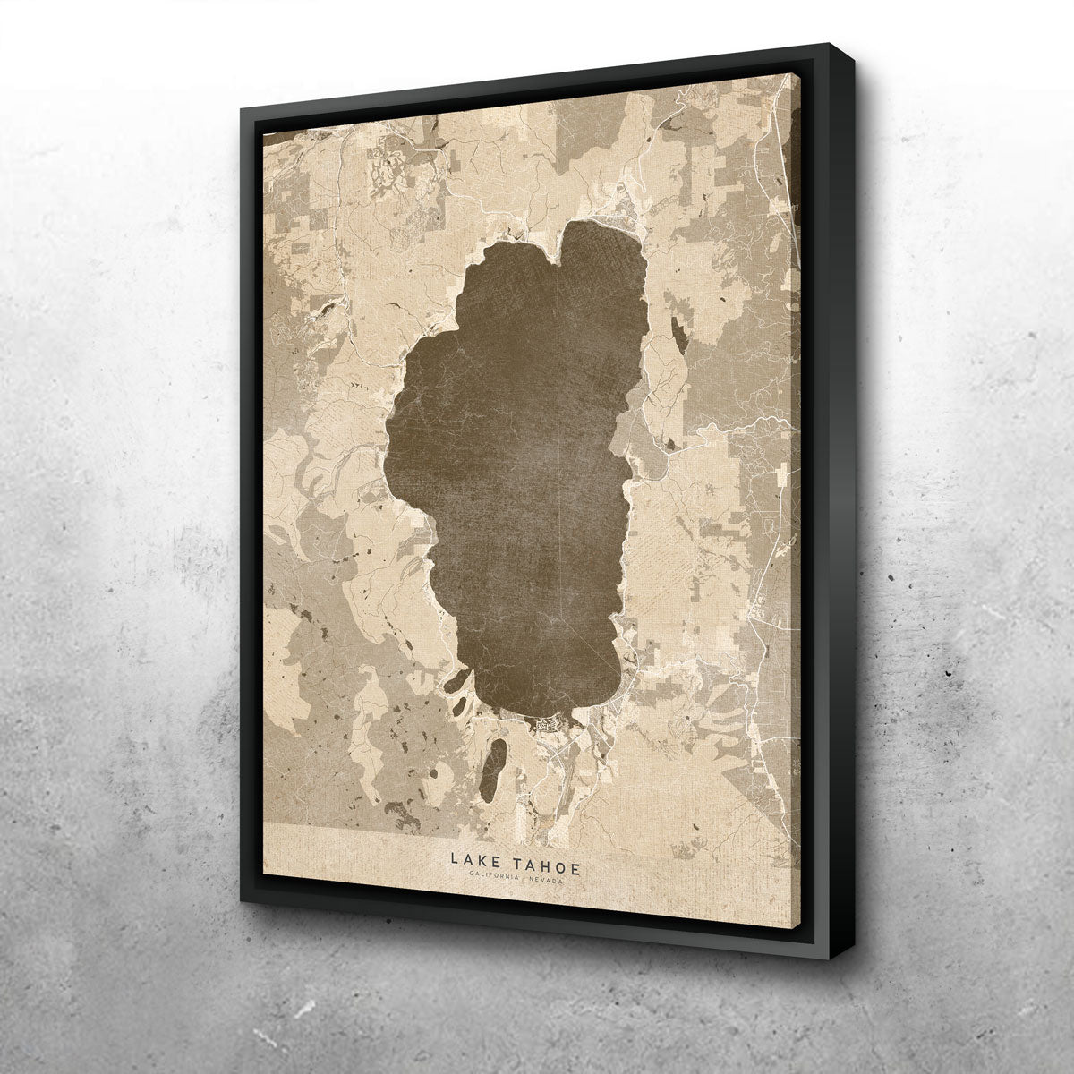 Lake Tahoe Map Wall Art
