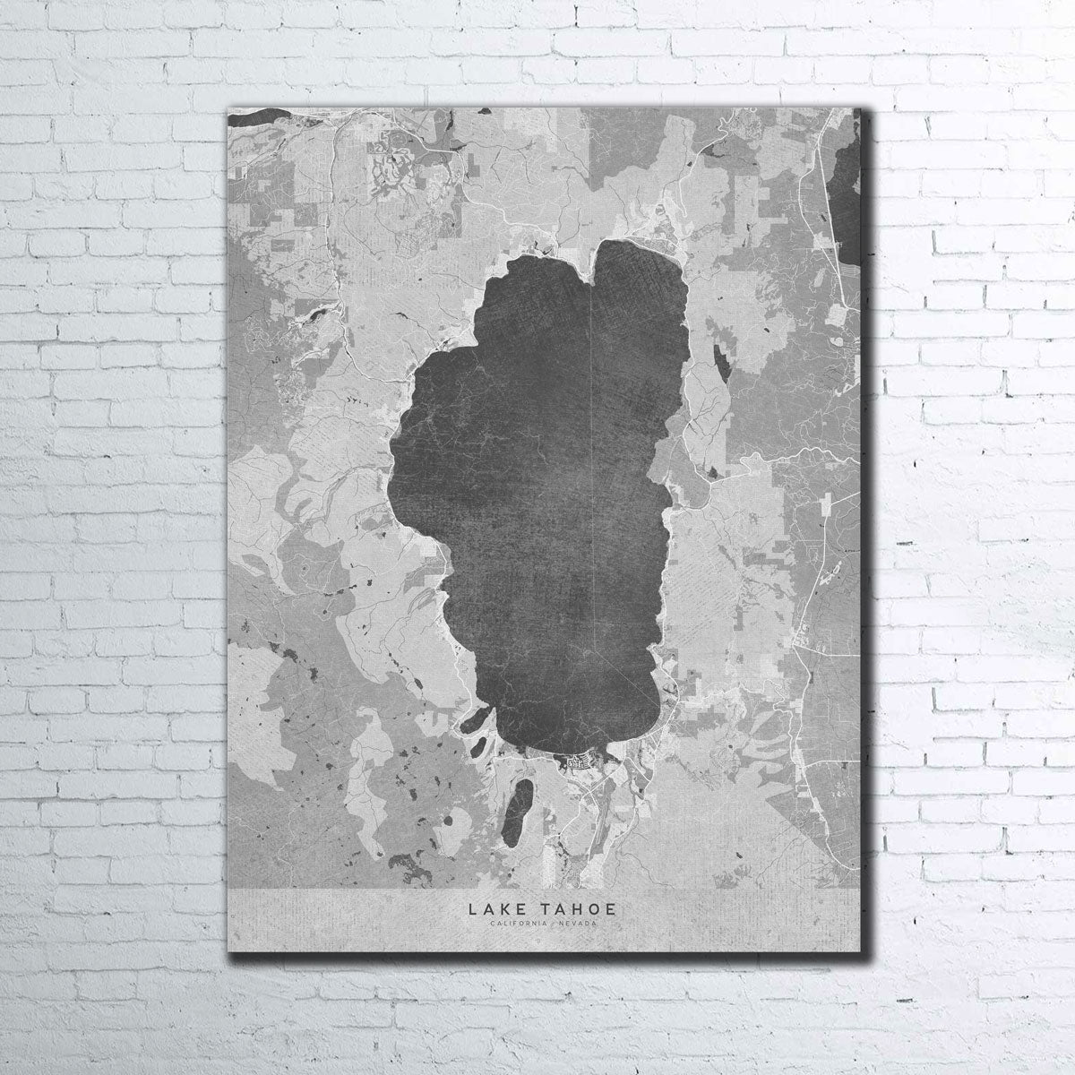 Lake Tahoe Map 2 Wall Art