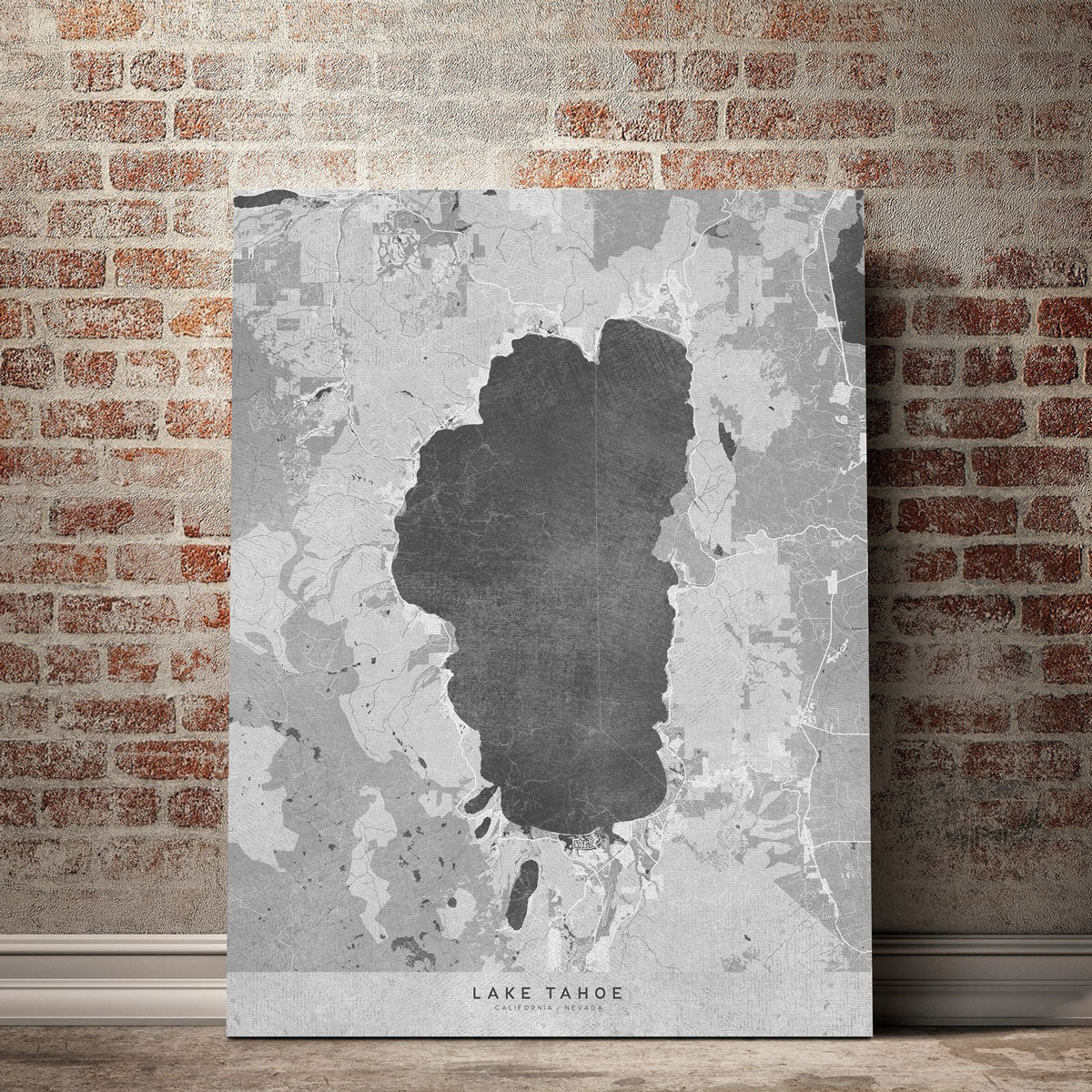 Lake Tahoe Map 2 Wall Art