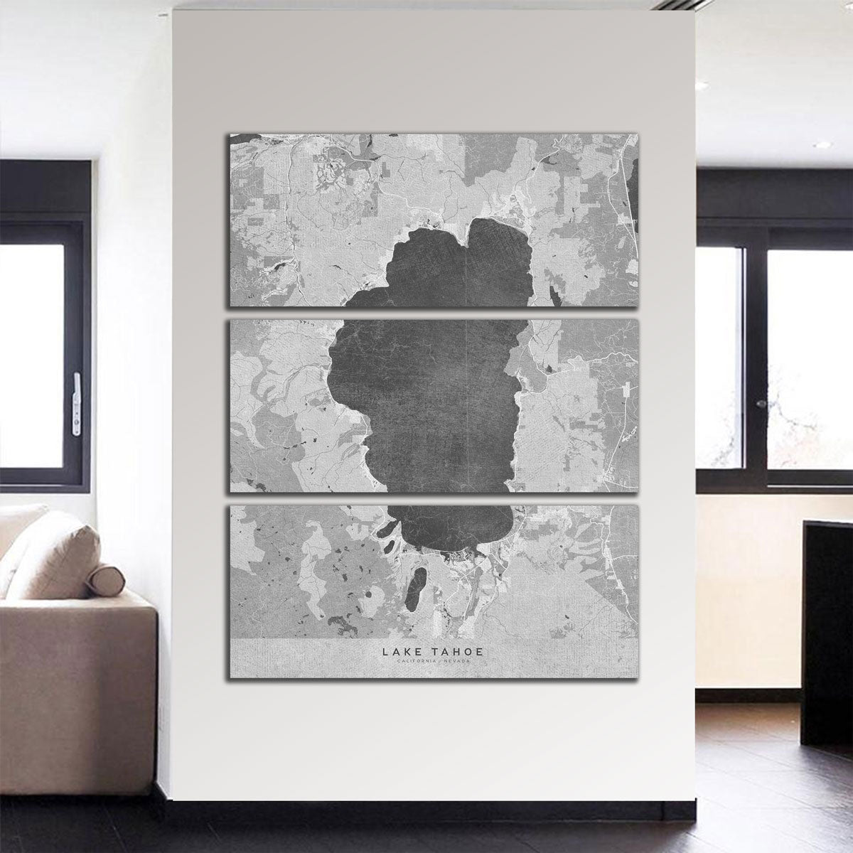 Lake Tahoe Map 2 Wall Art