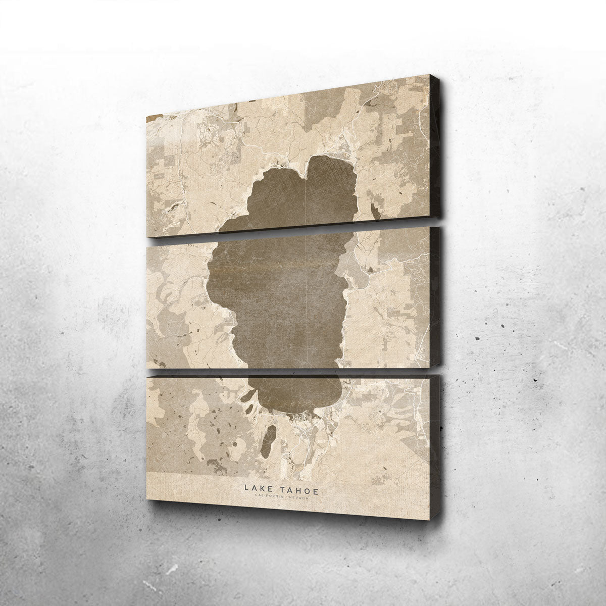 Lake Tahoe Map Wall Art