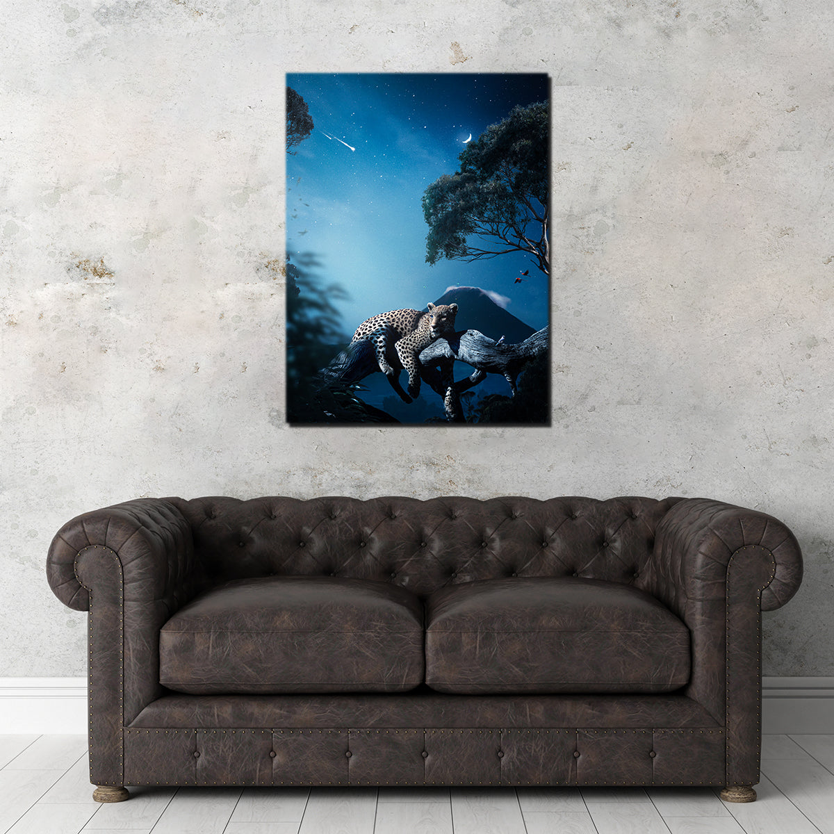 Leopard in the Night Wall Art