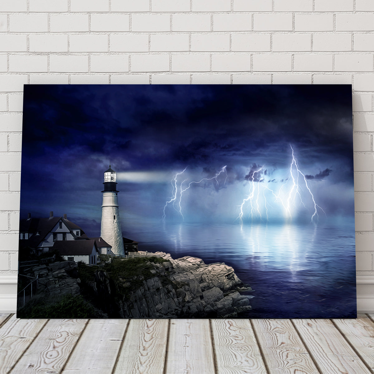 LightHouse Storm Wall Art