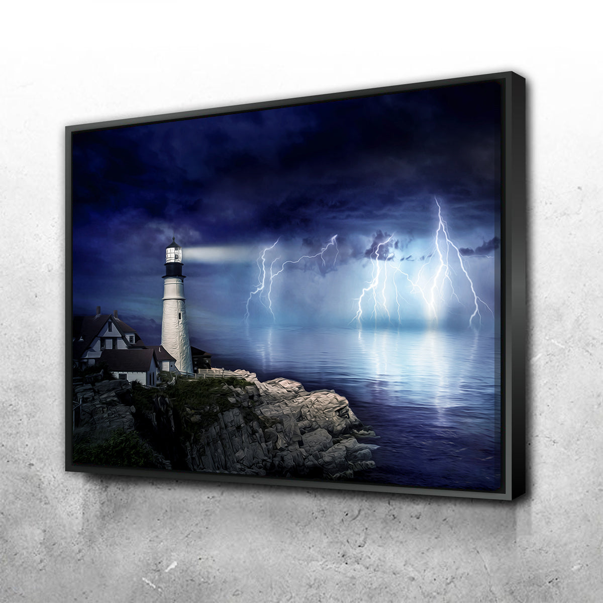 LightHouse Storm Wall Art