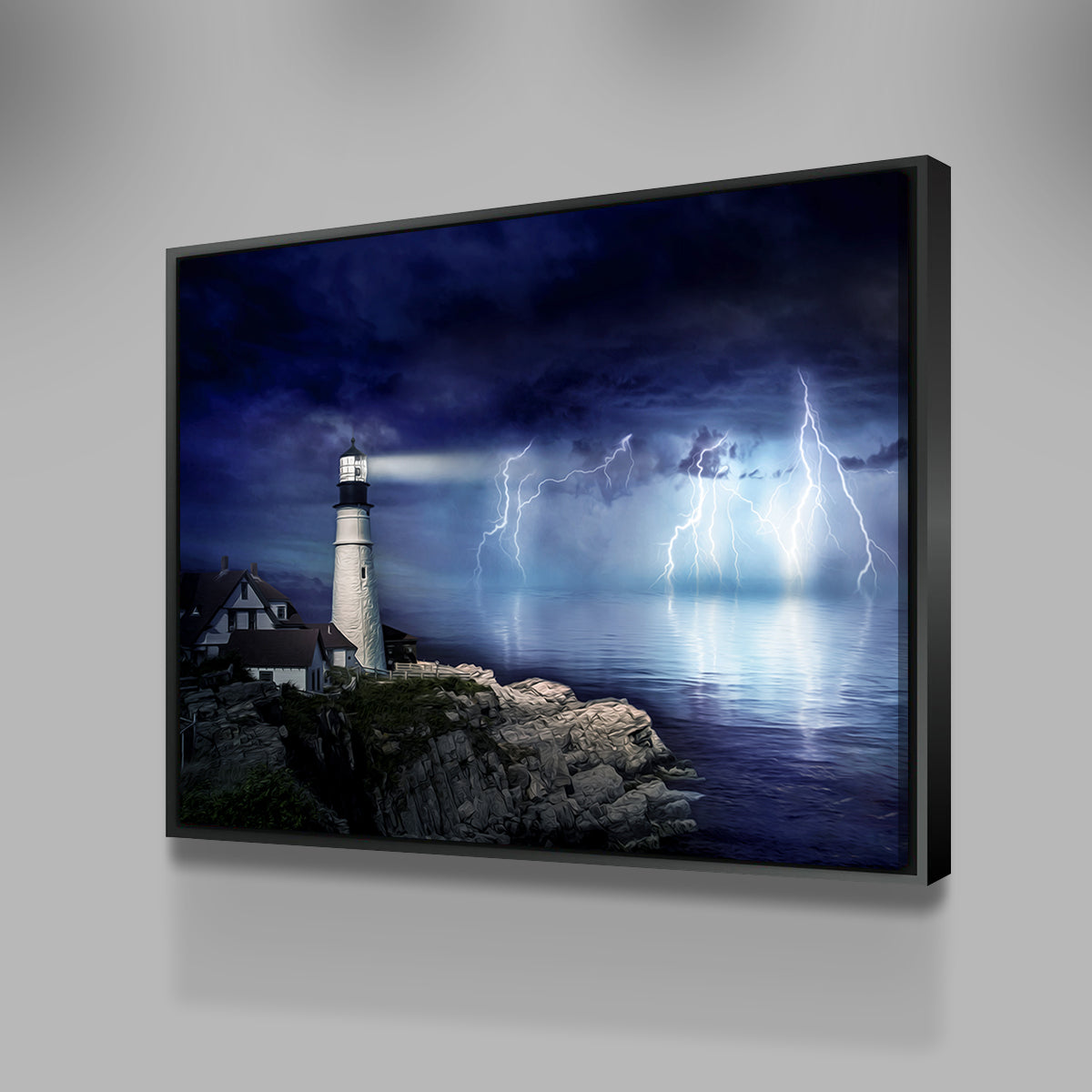 LightHouse Storm Wall Art
