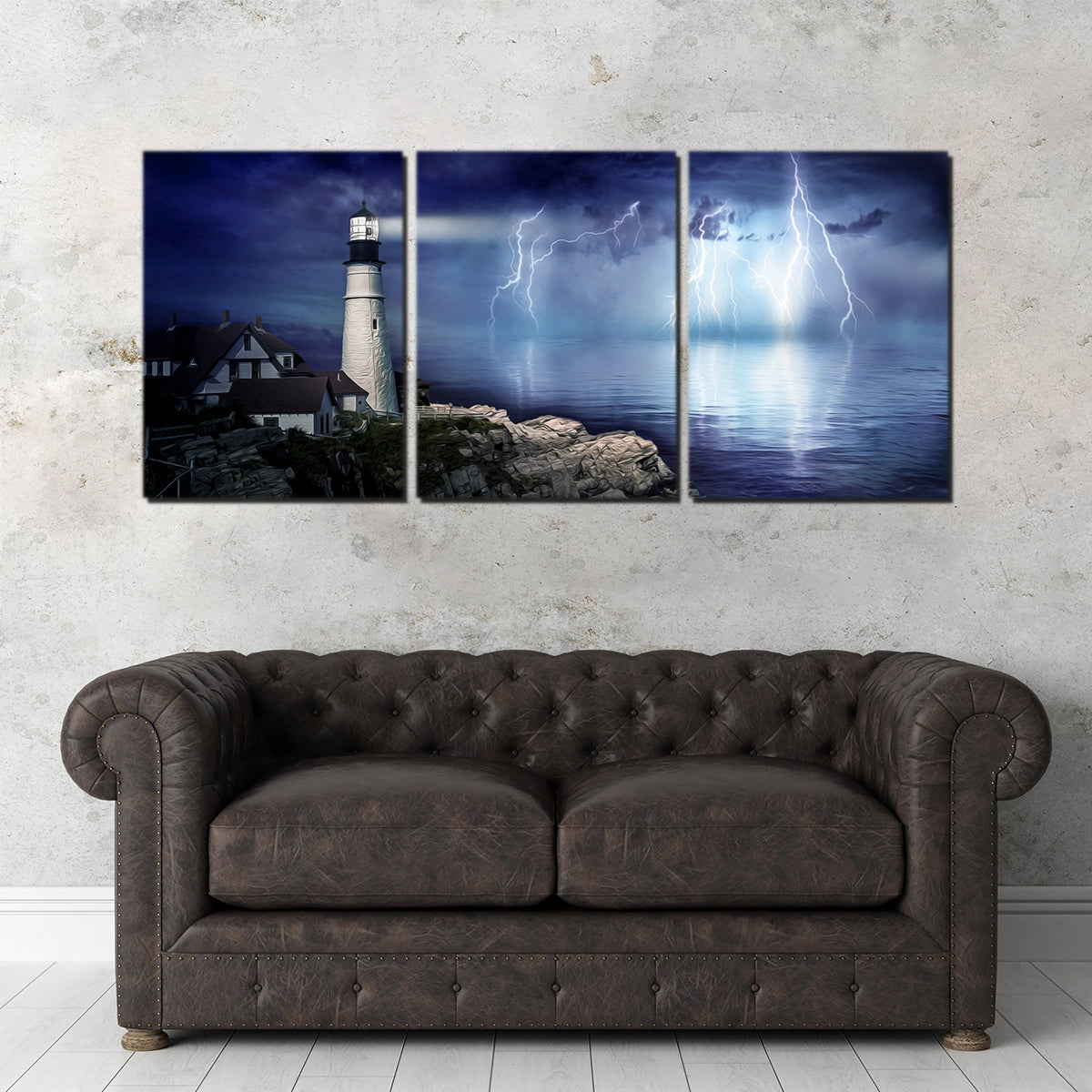 LightHouse Storm Wall Art