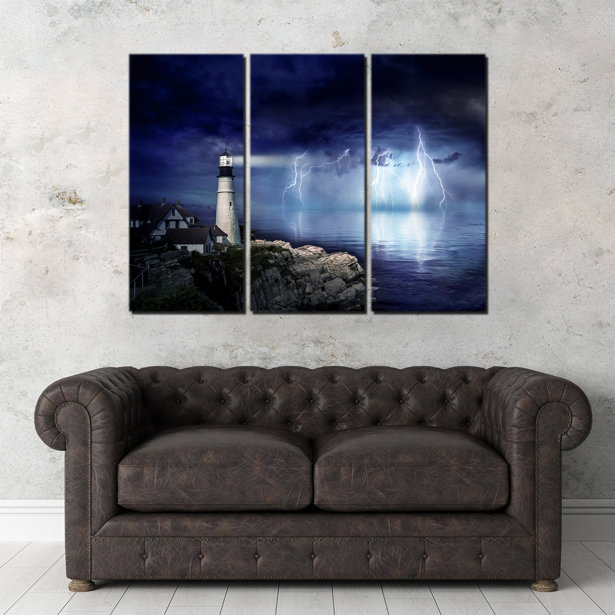 LightHouse Storm Wall Art