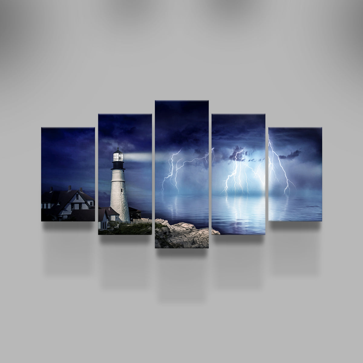 LightHouse Storm Wall Art