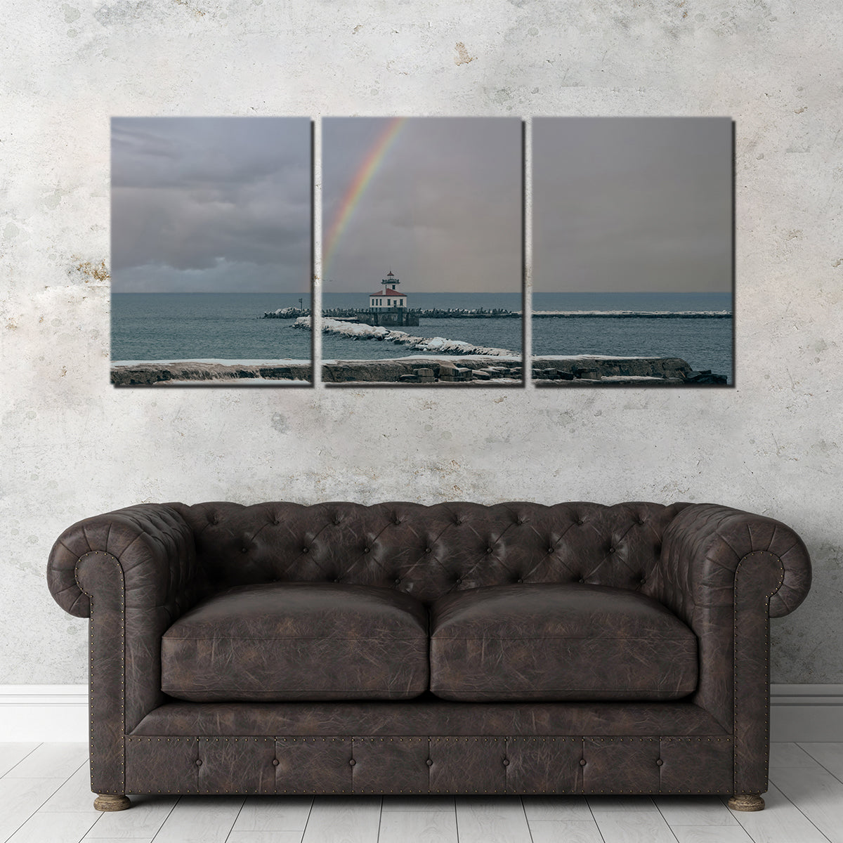 Lighthouse and Rainbow