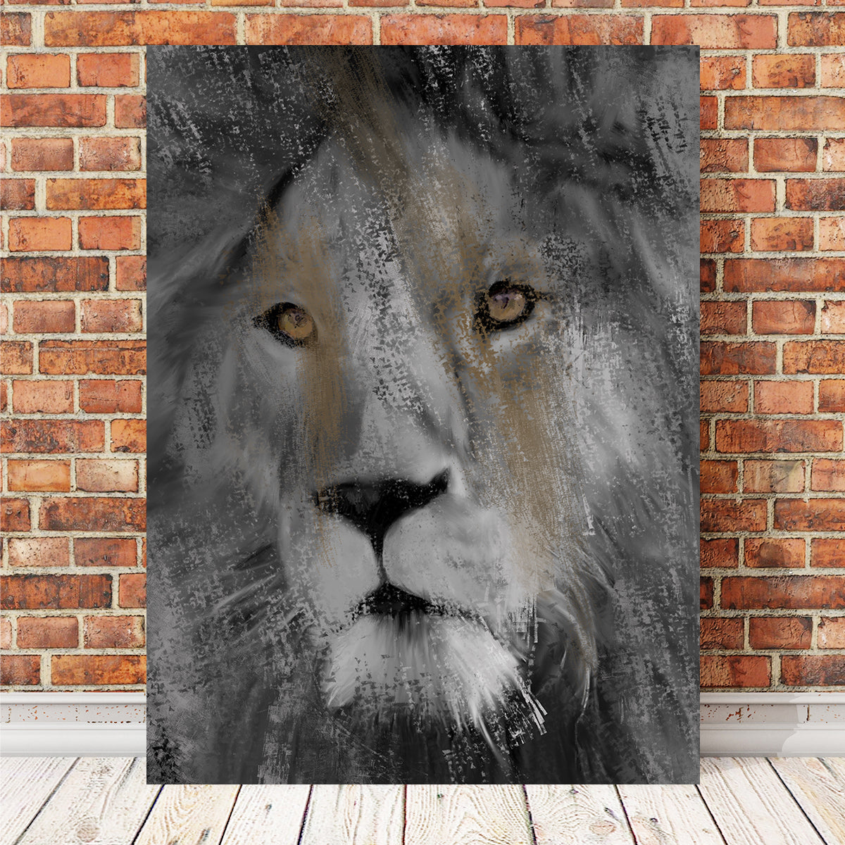 Charcoal Lion Wall Art