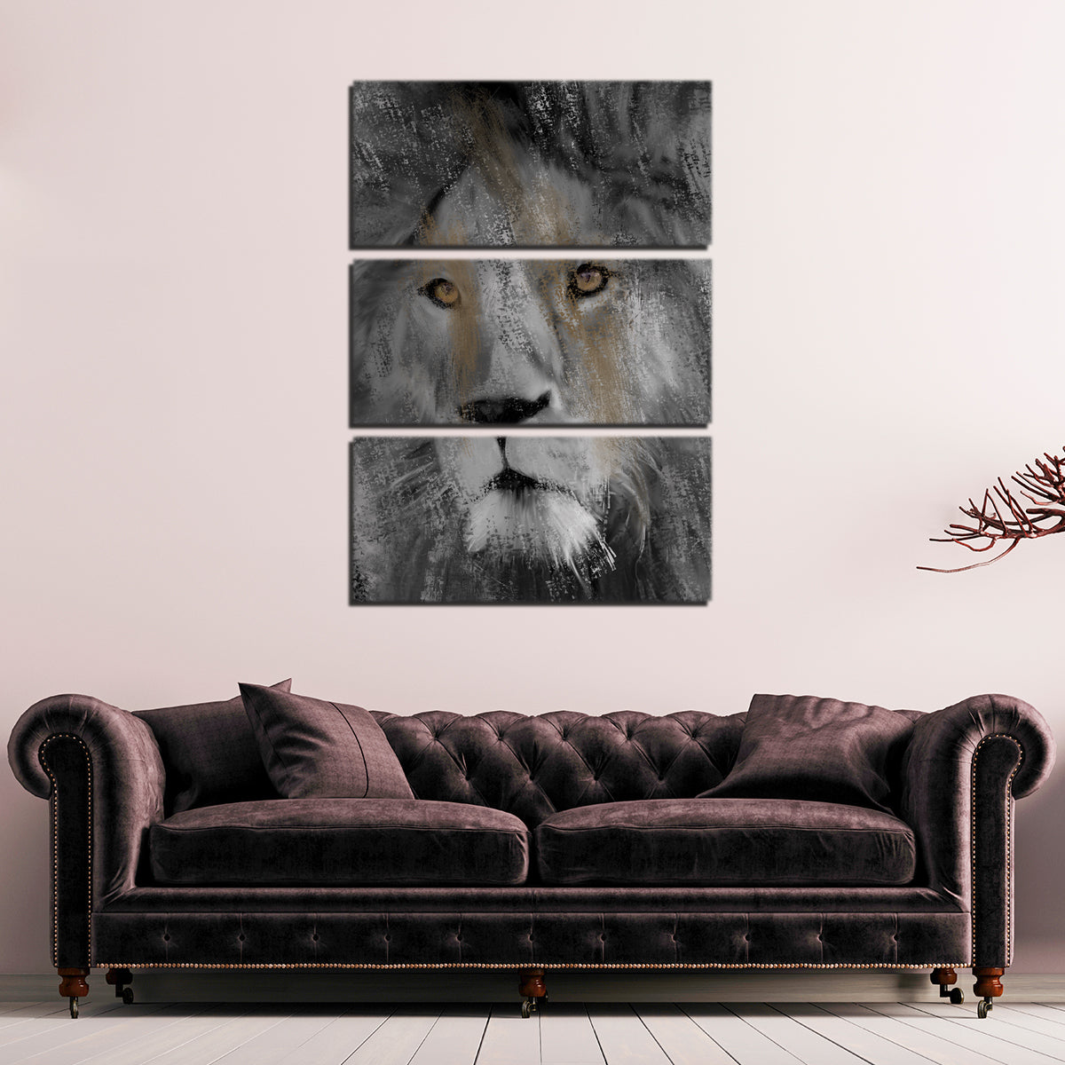 Charcoal Lion Wall Art