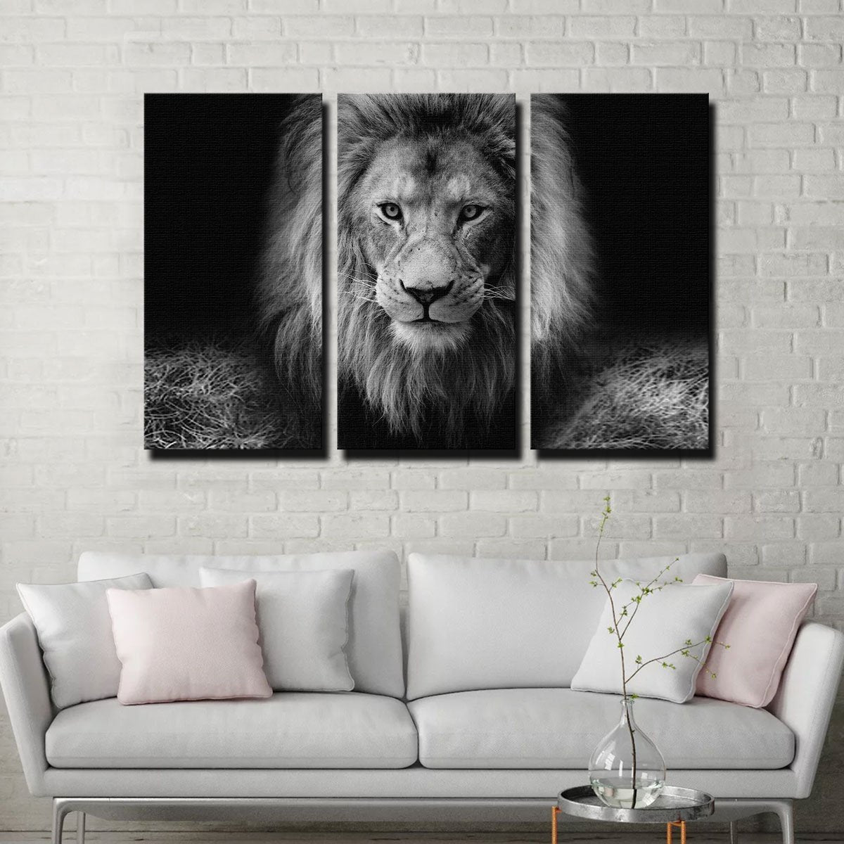 Lion Head Canvas Set